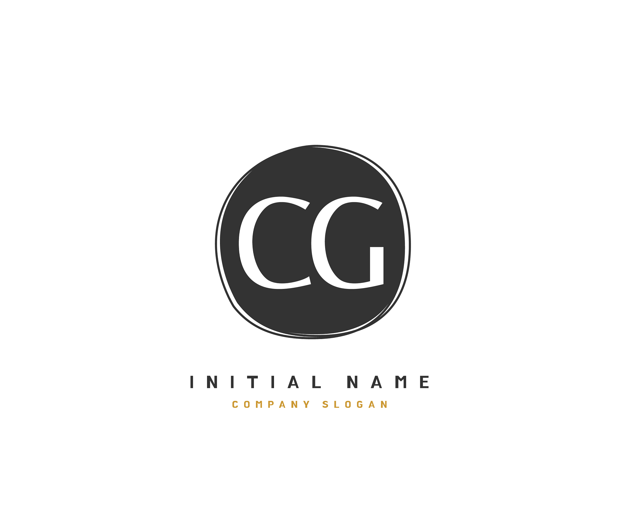 c g cg beauty initial logo handwriting logo of