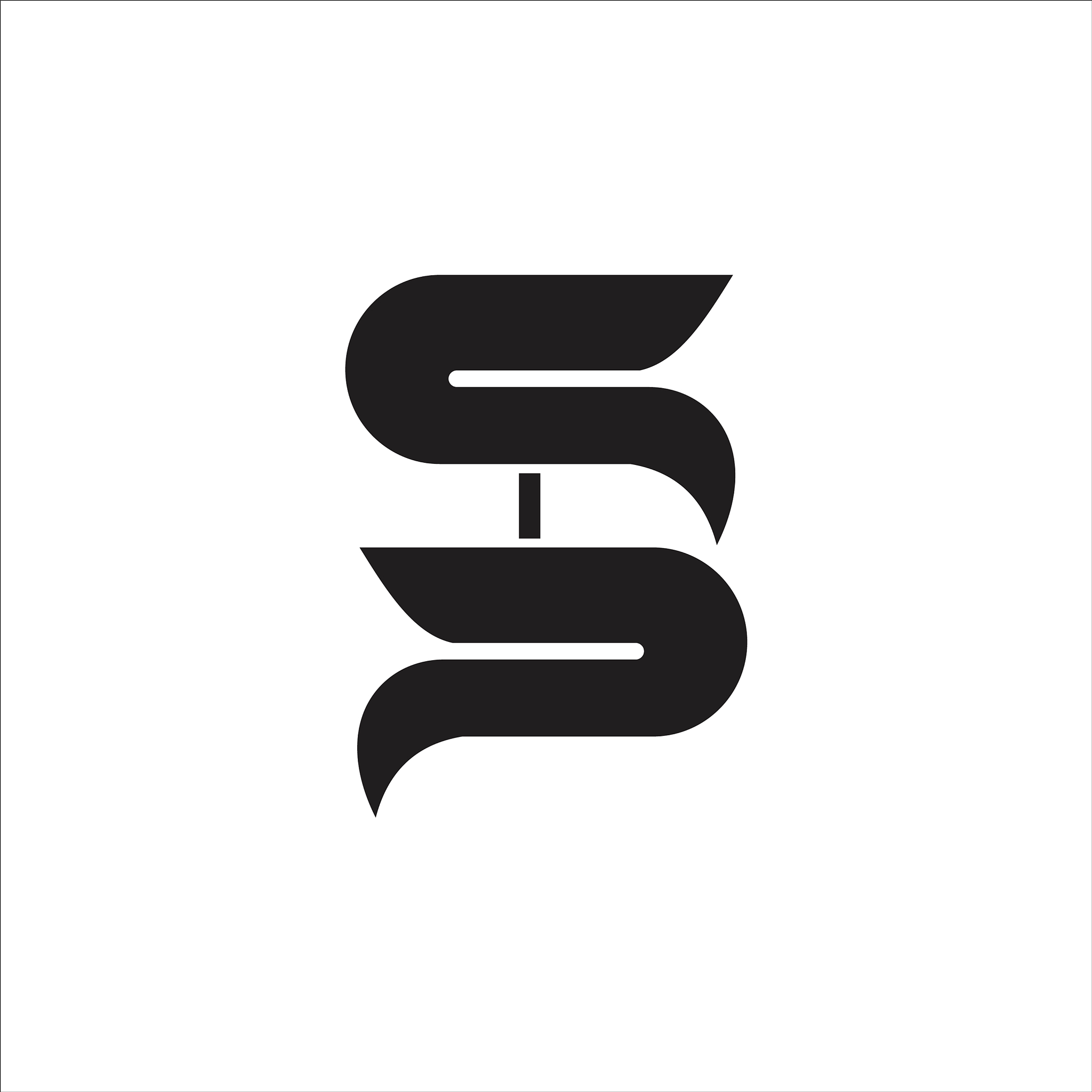initial letter hs or sh logo design template