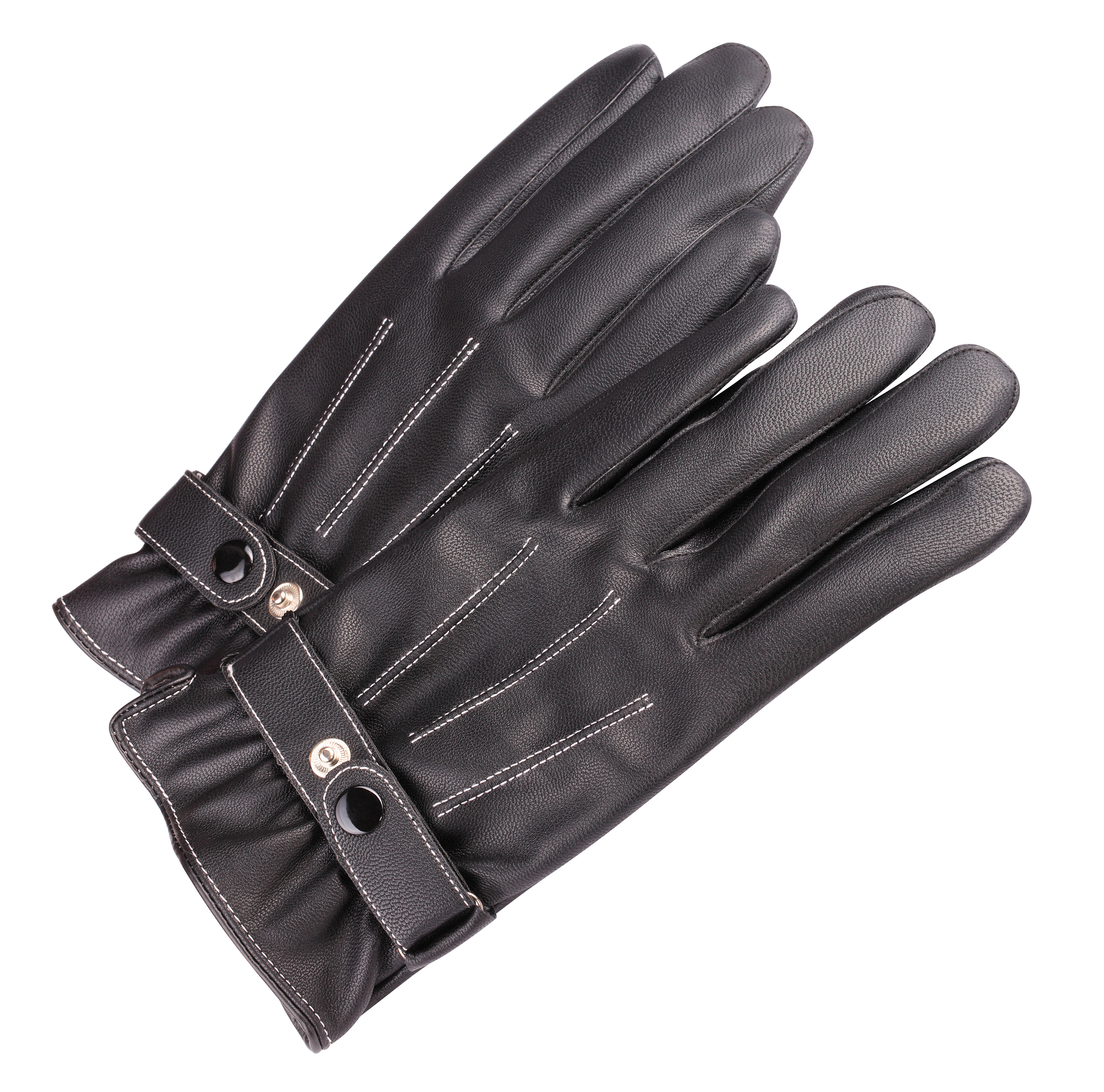 two leather gloves isolated