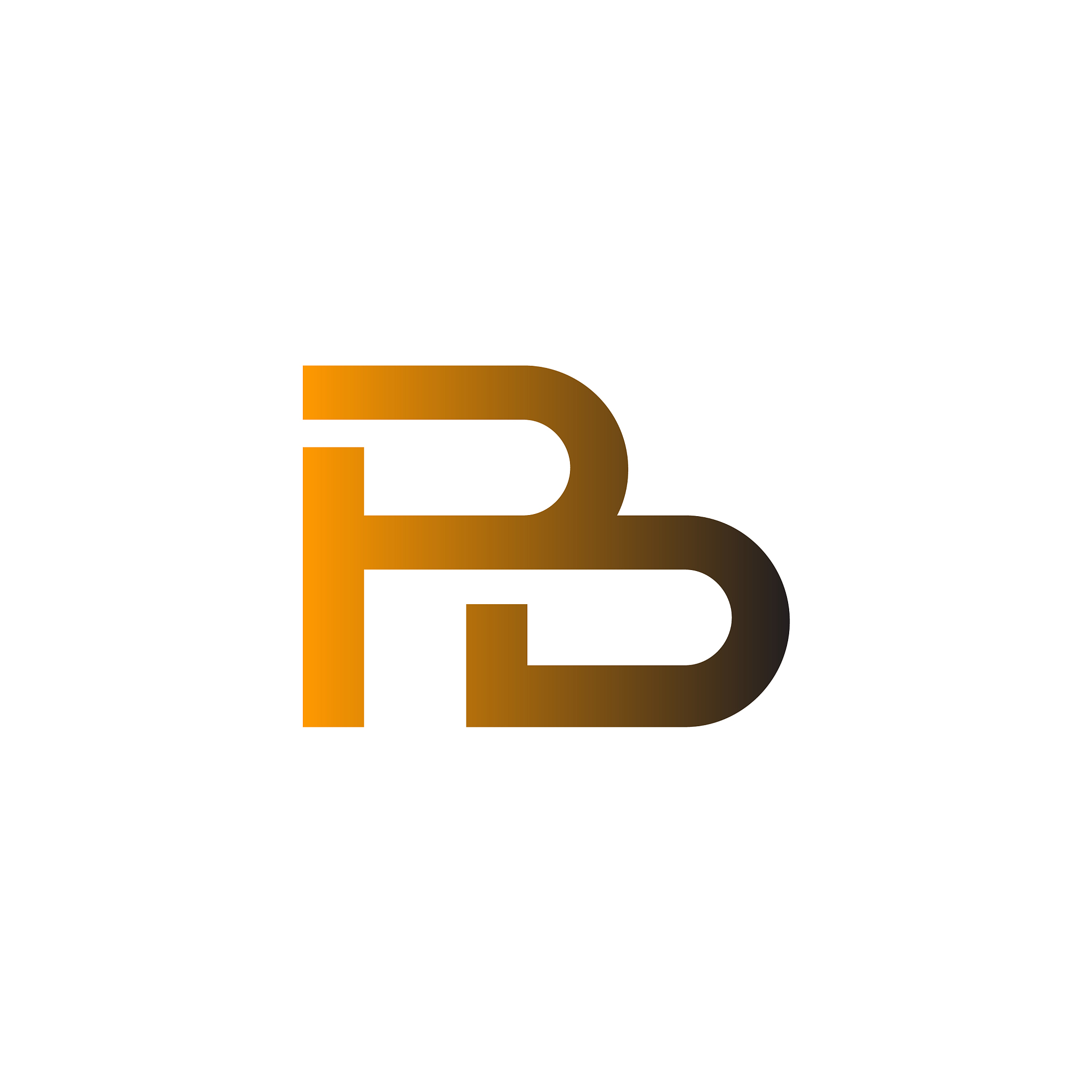 p b logo design