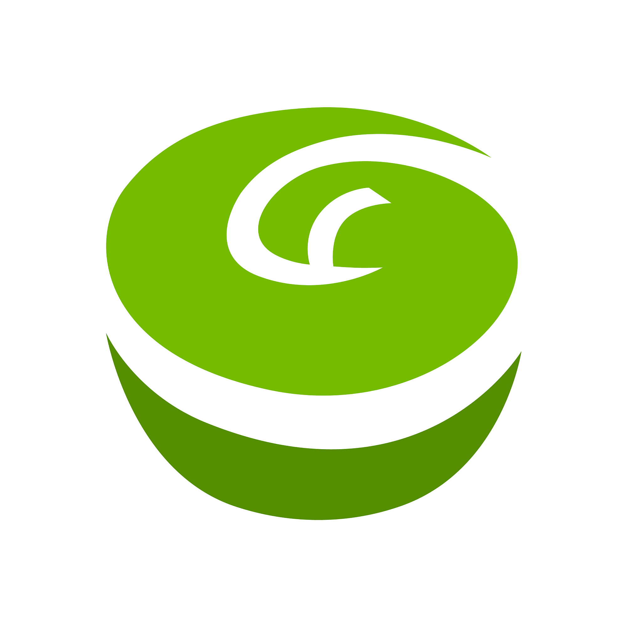 green apple symbol on white