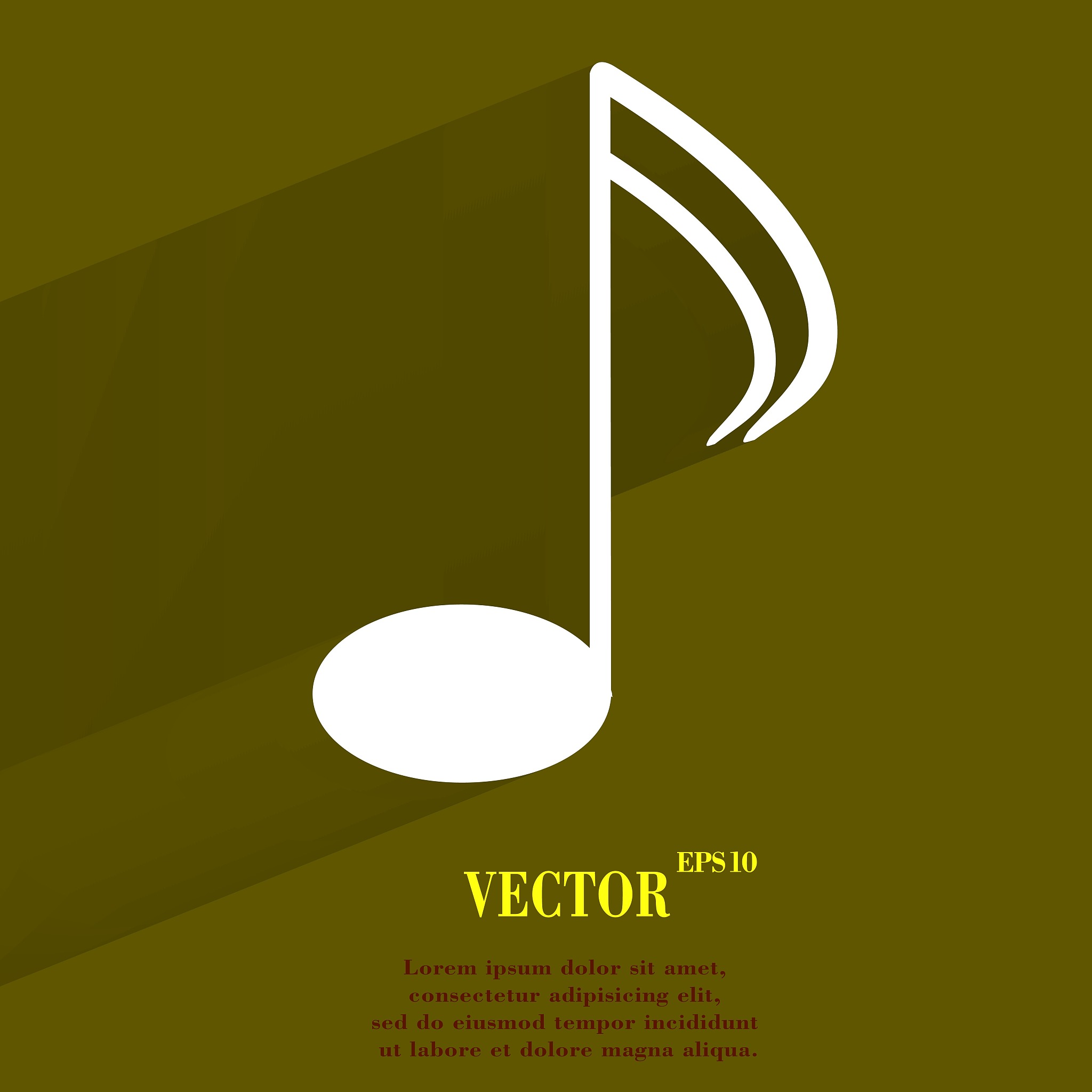 music elements notes web icon, flat design