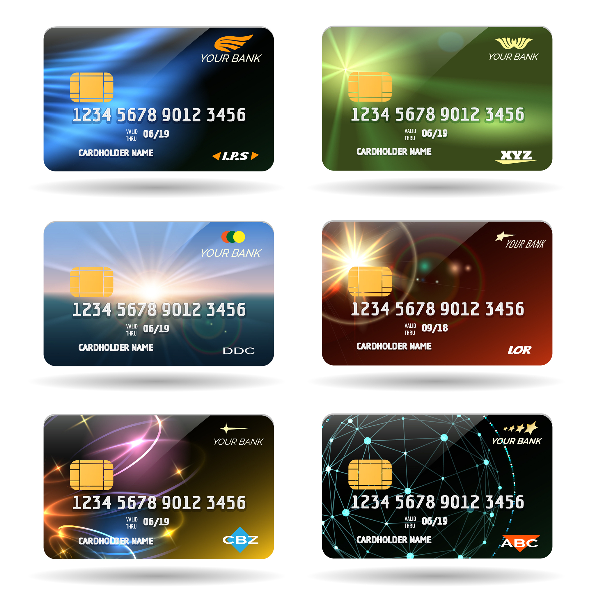 credit or debit cards
