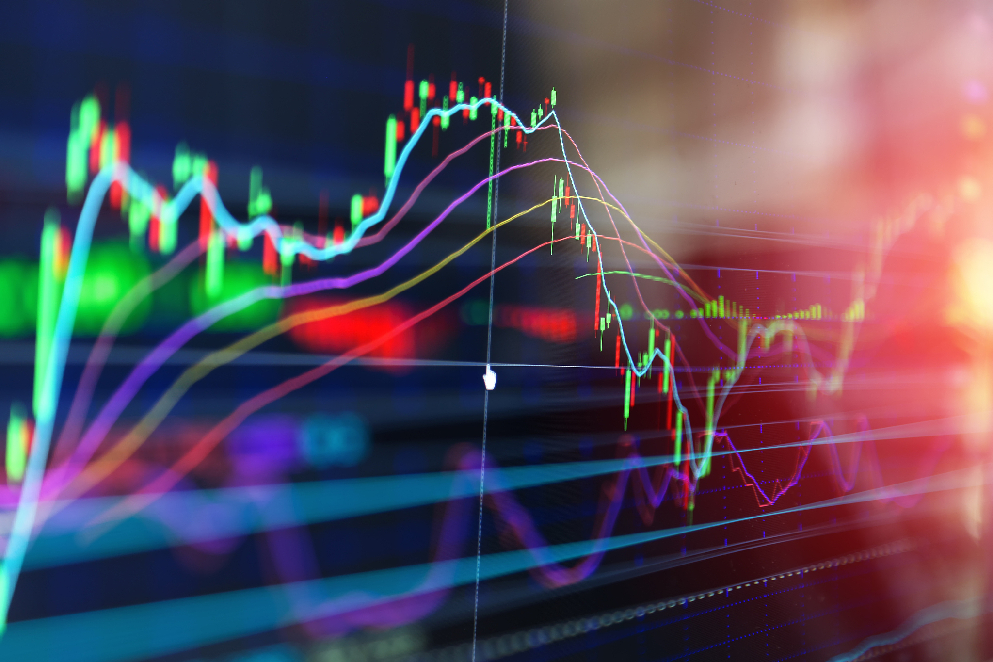 financial stock market graph chart of stock market investment tr