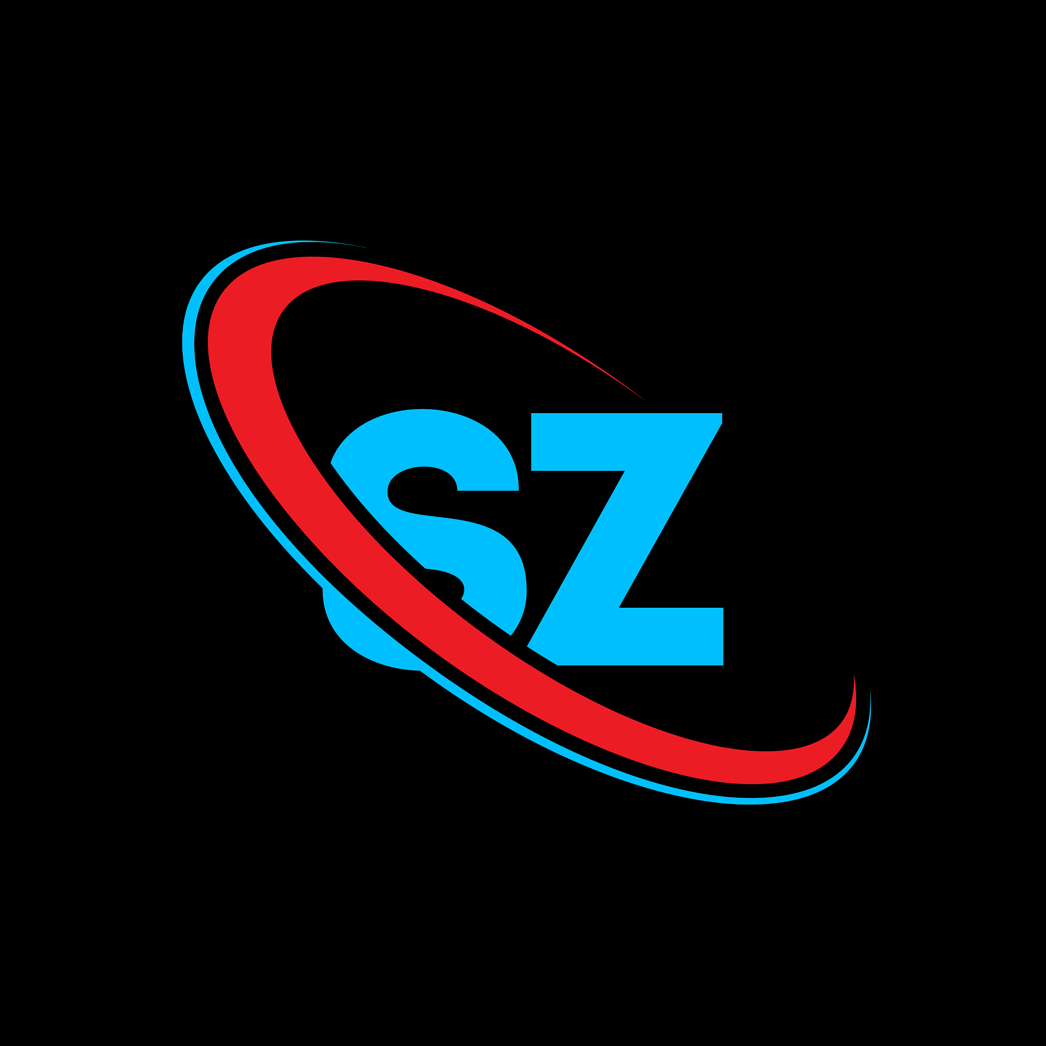 sz s z letter logo design initial letter sz