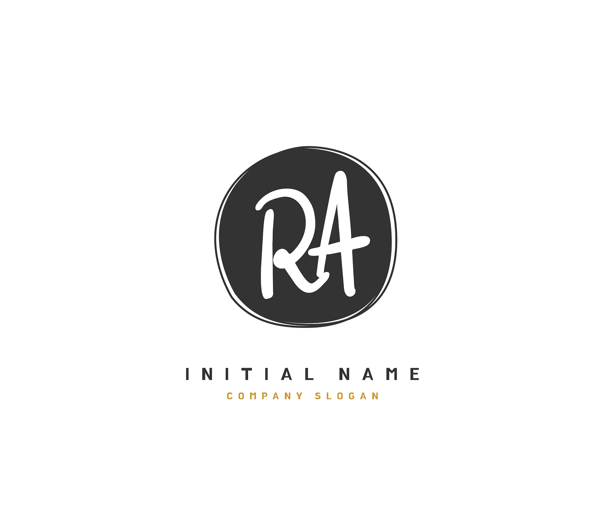 r a ra beauty initial logo handwriting logo of