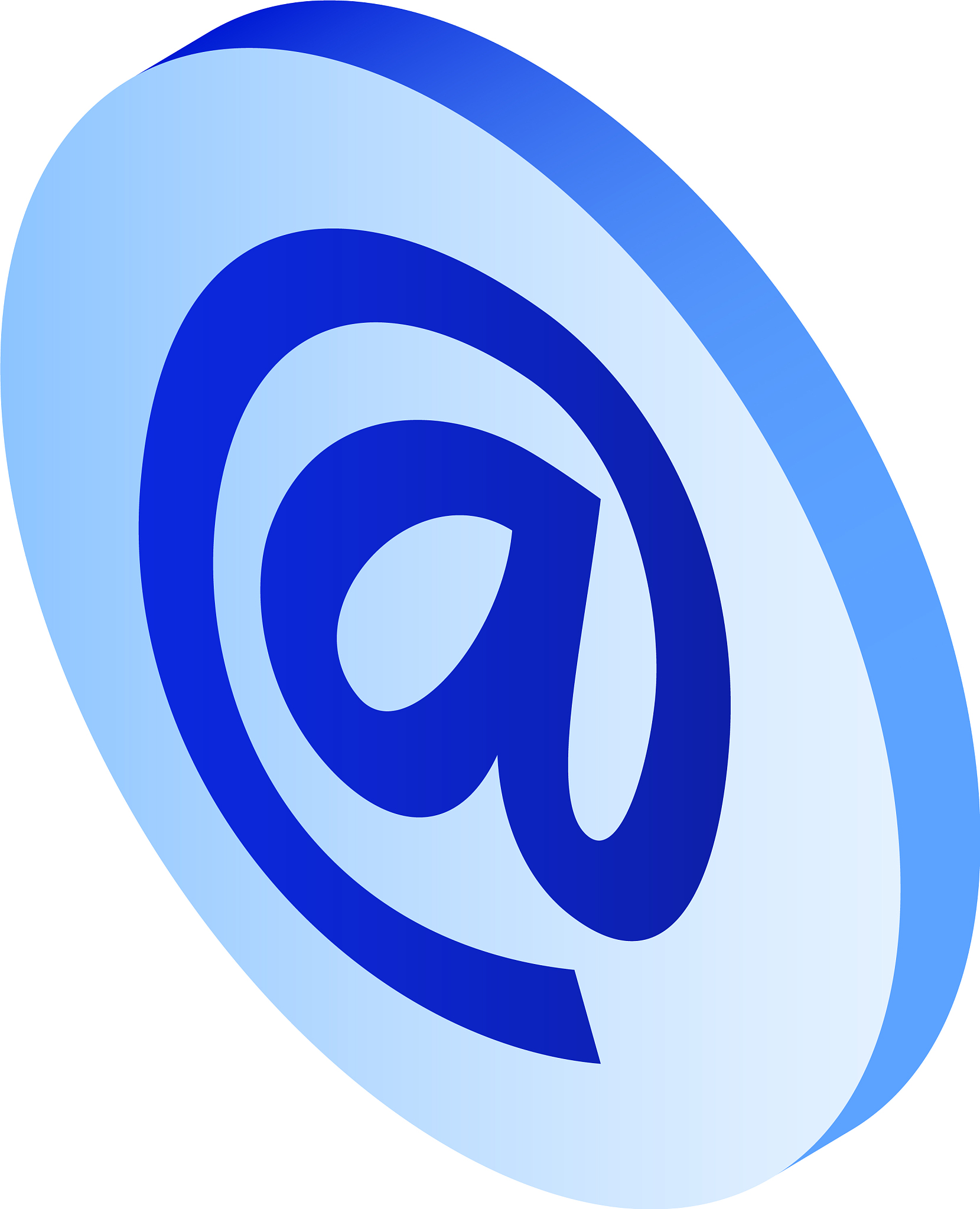 email sign icon isometric style