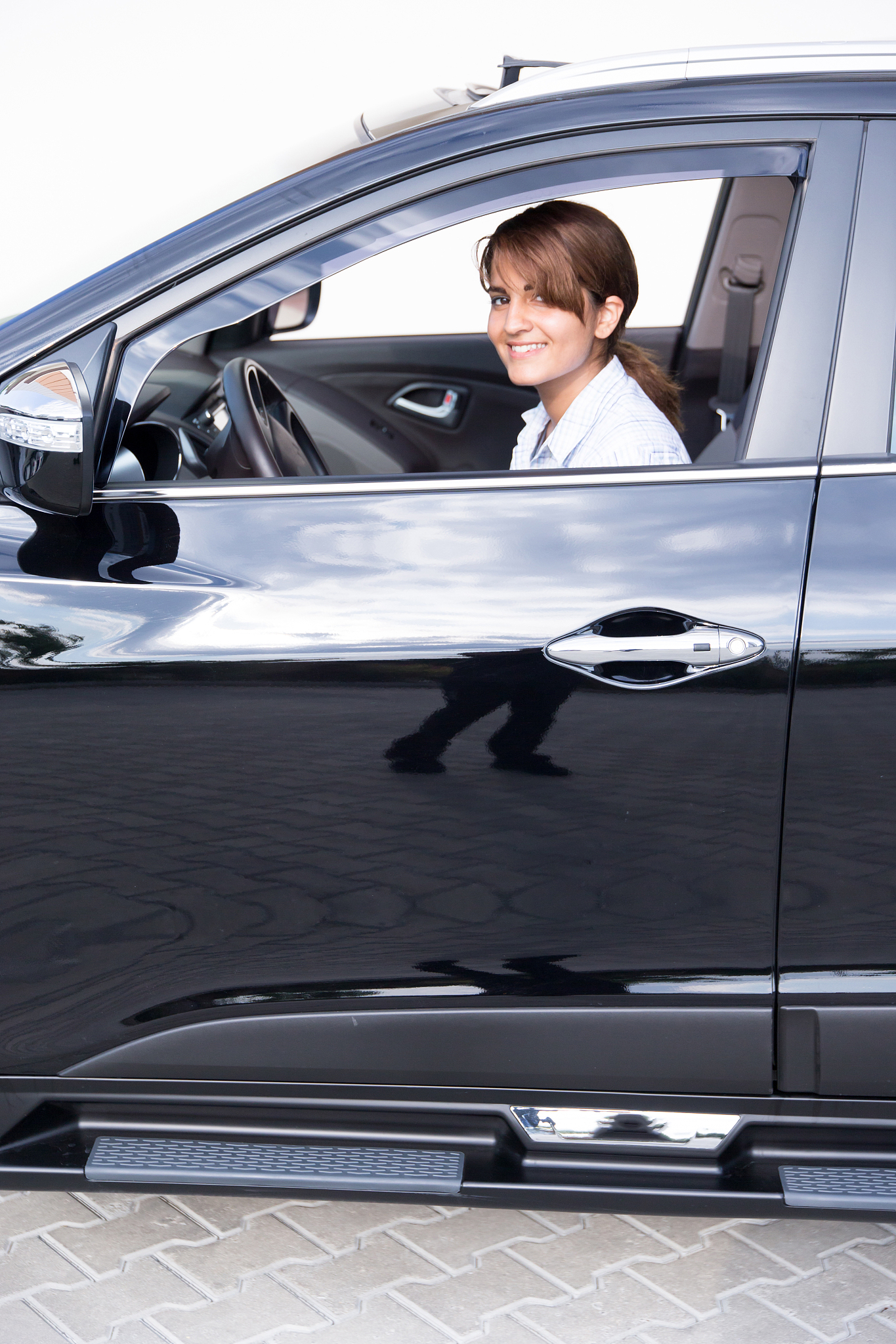 girl in the car