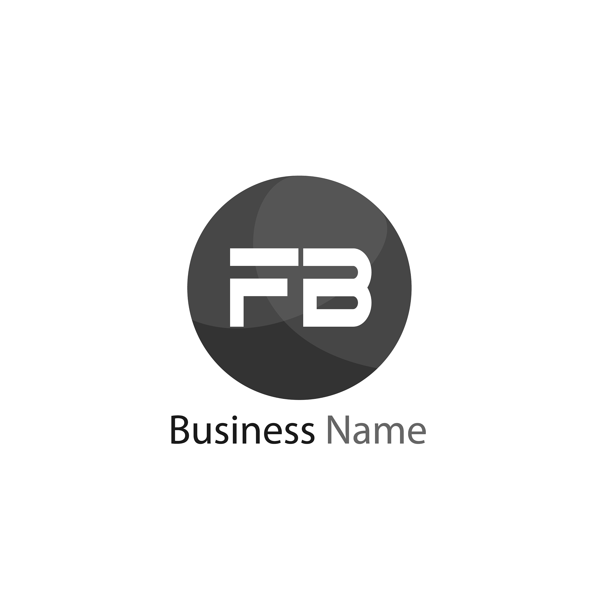 initial letter fb logo template design