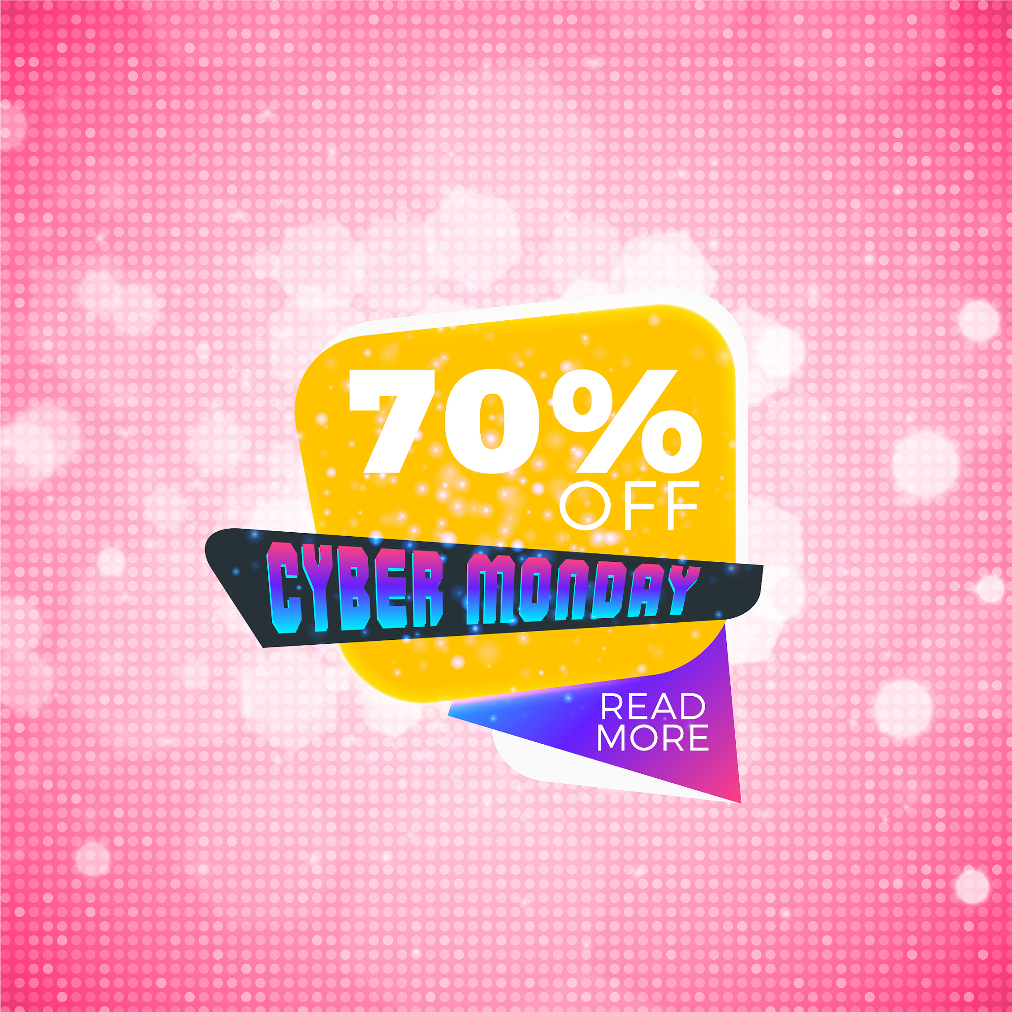 cyber monday sale sticker discount banner special
