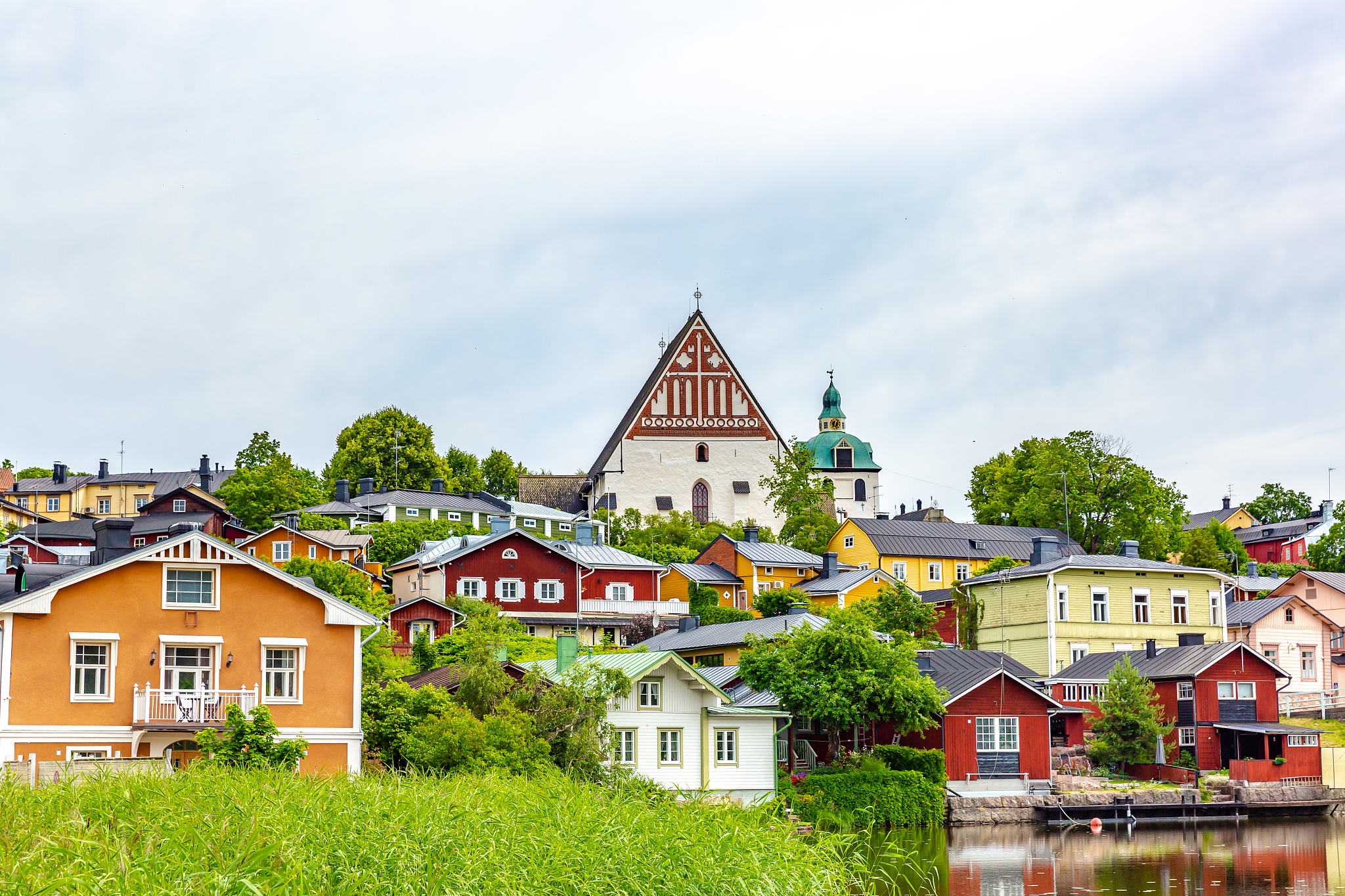 old town of porvoo in finland.