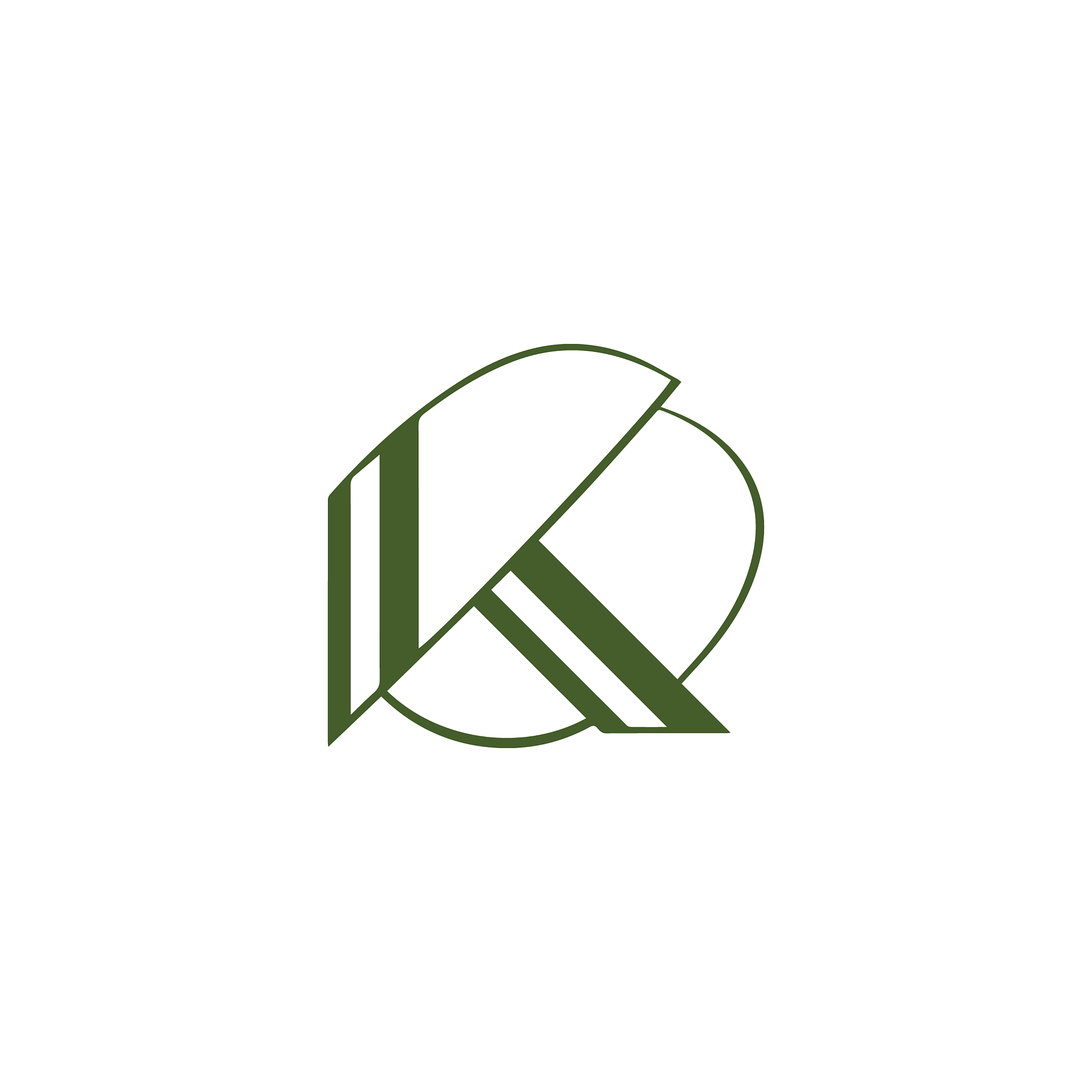 initial letter k logo design template