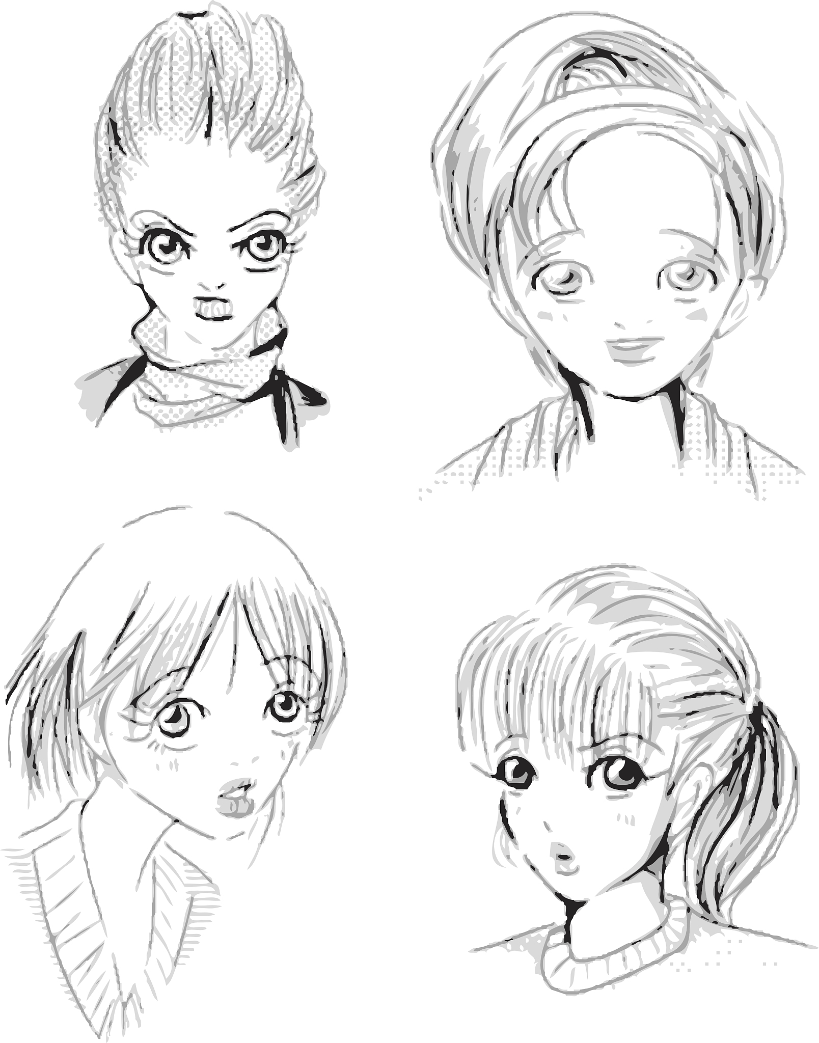 完善人物的头部饰物和衣服纹理还有动作眼生