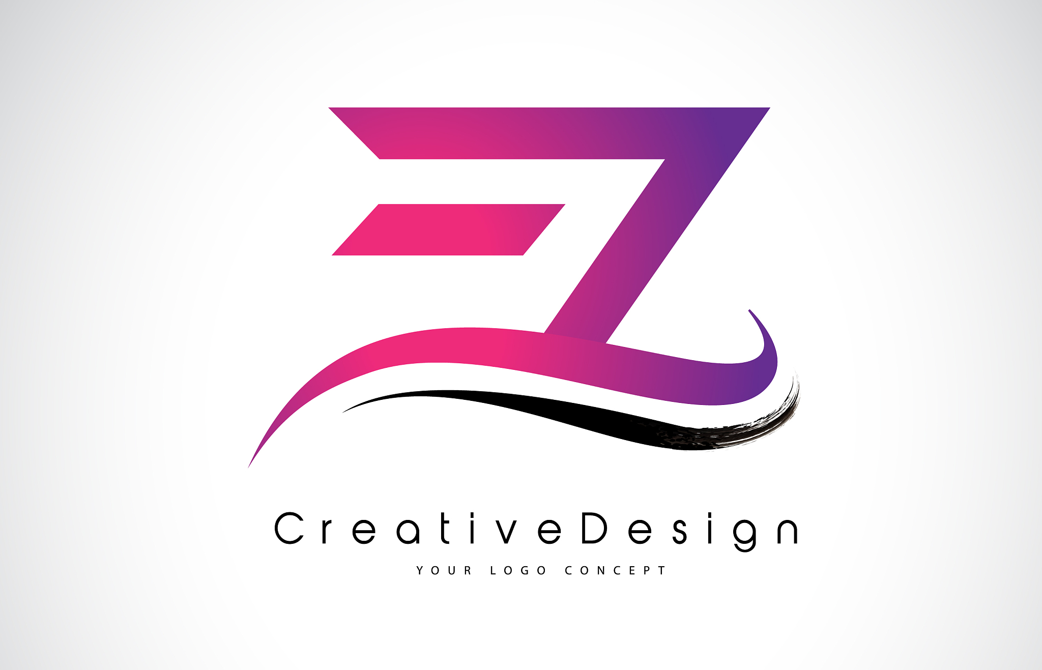 ez e z letter logo design creative icon modern