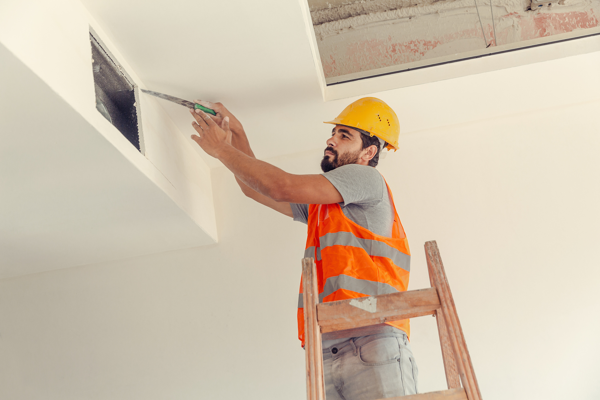 worker on a construction site