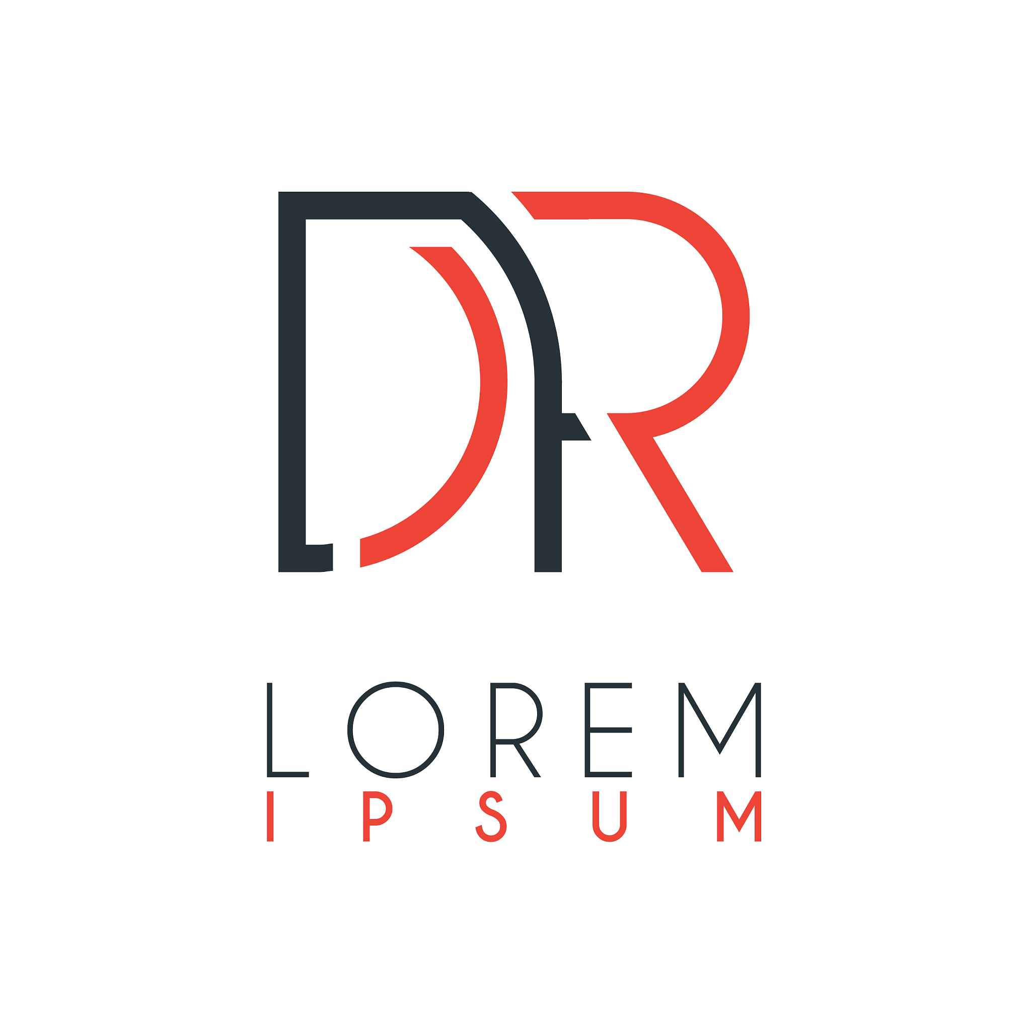 the logo between letter d and letter r or dr