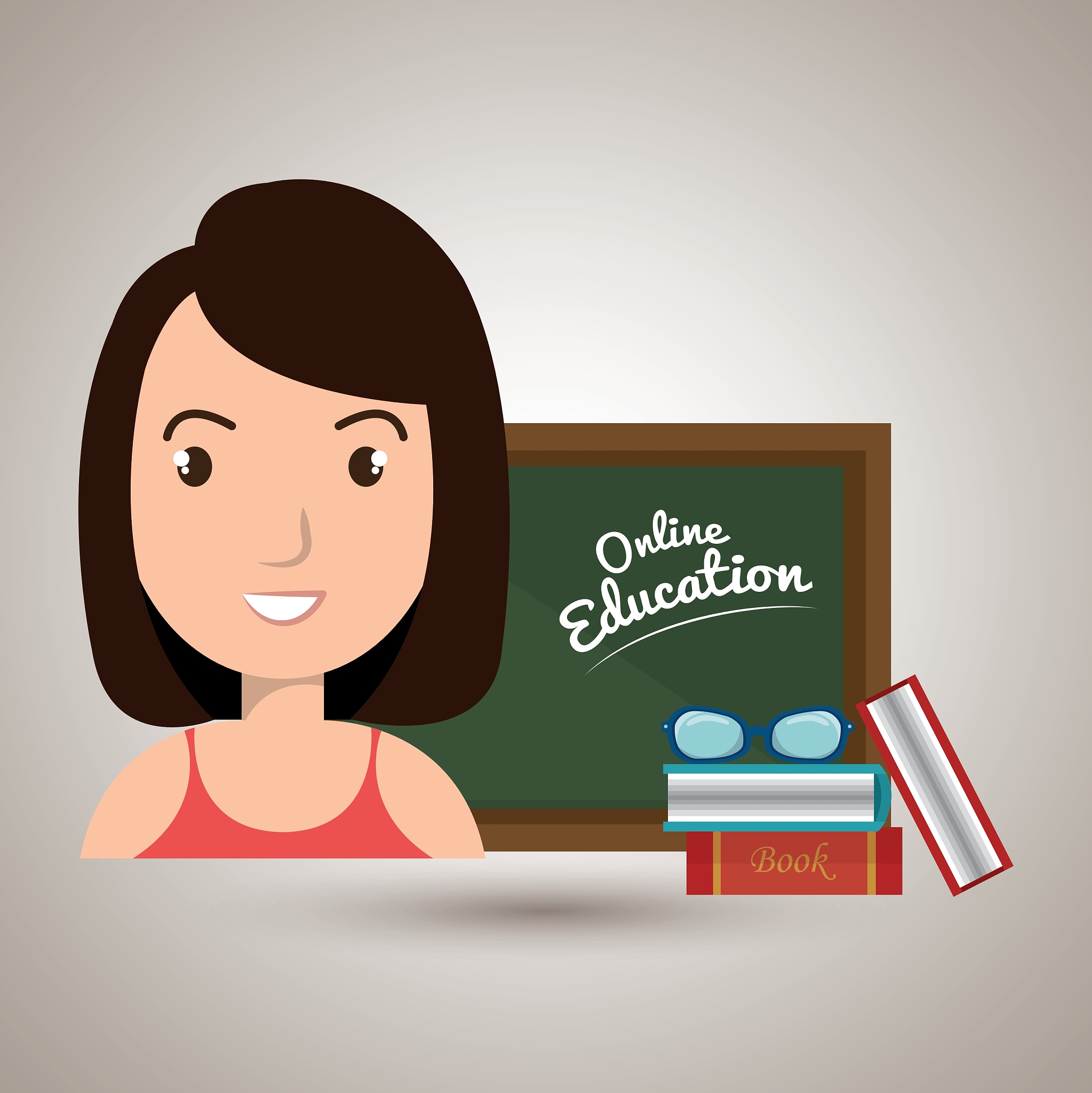 woman student online education
