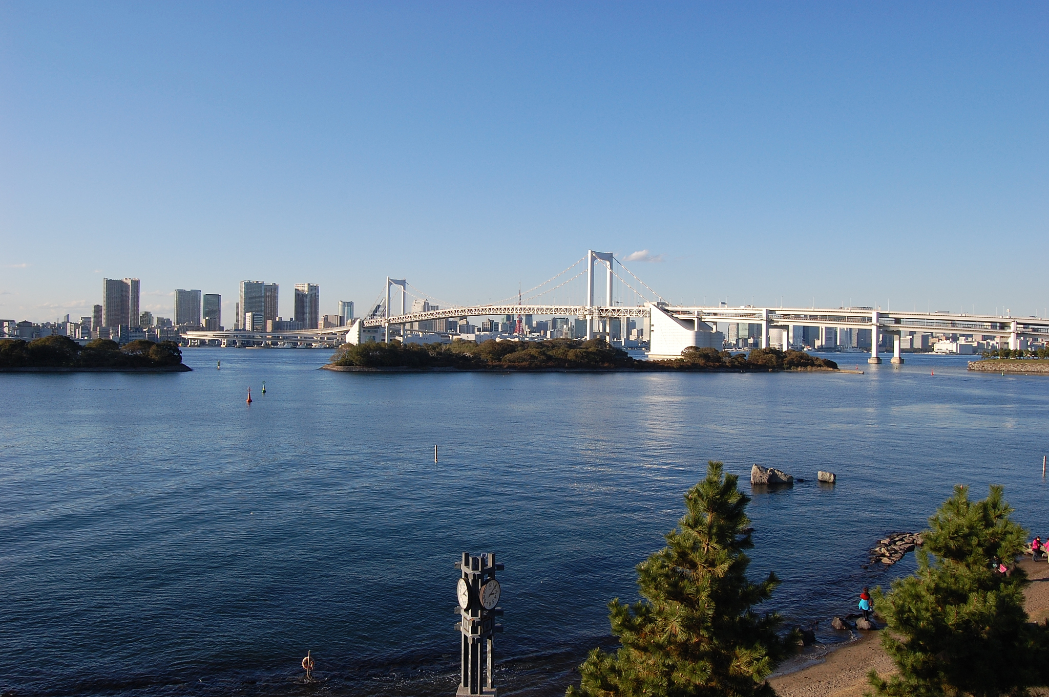 rainbow bridge, viewed from odaiba, tokyo