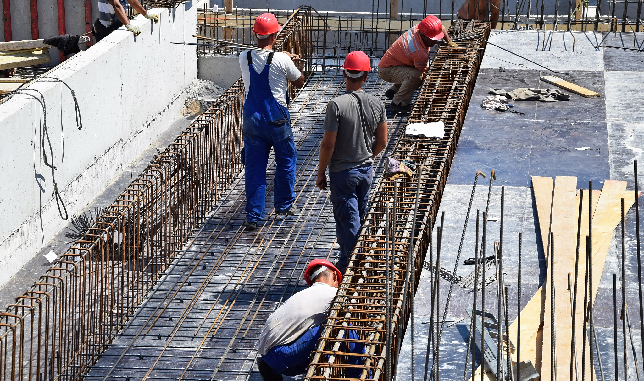 working at the construction site