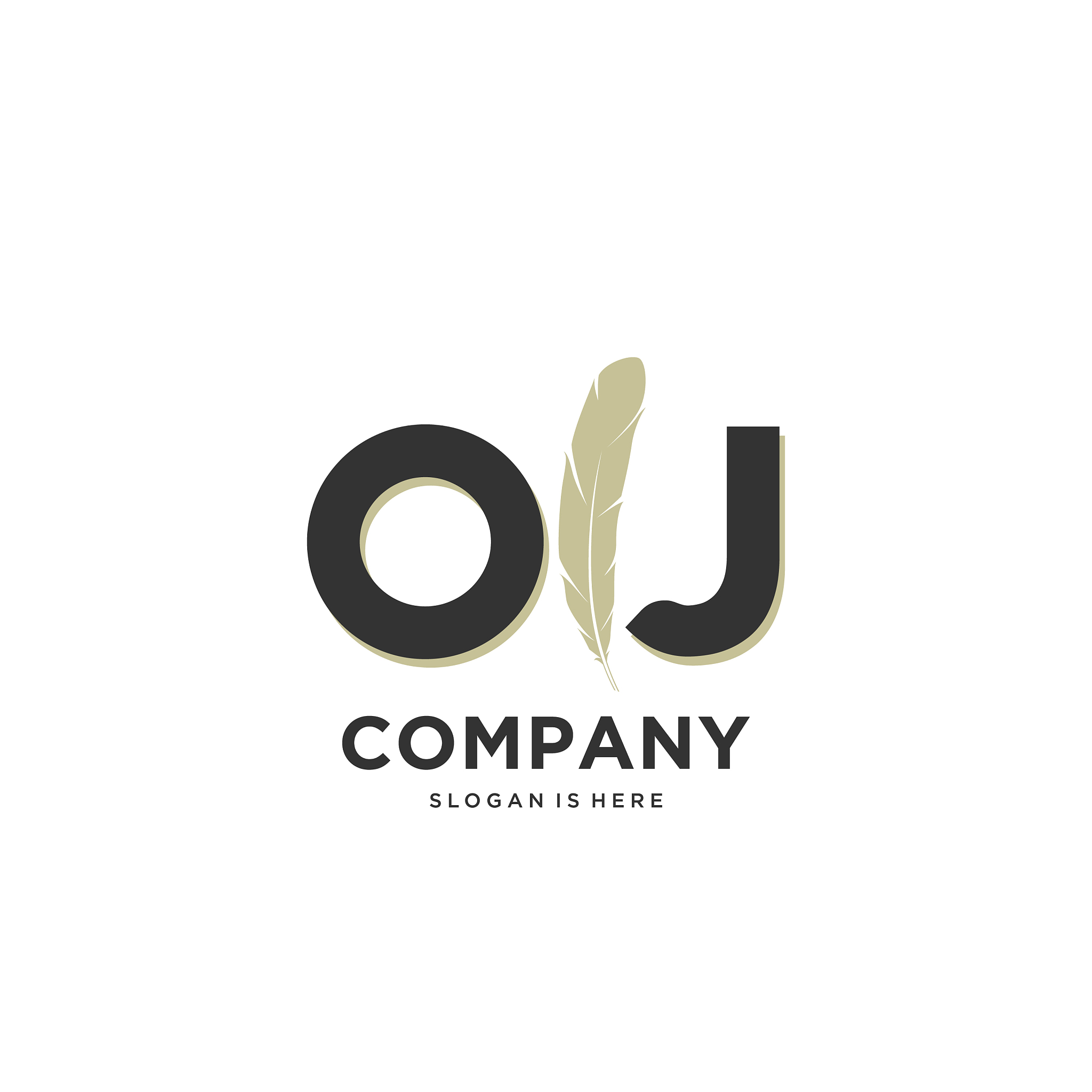 initial oj letter unique attractive creative