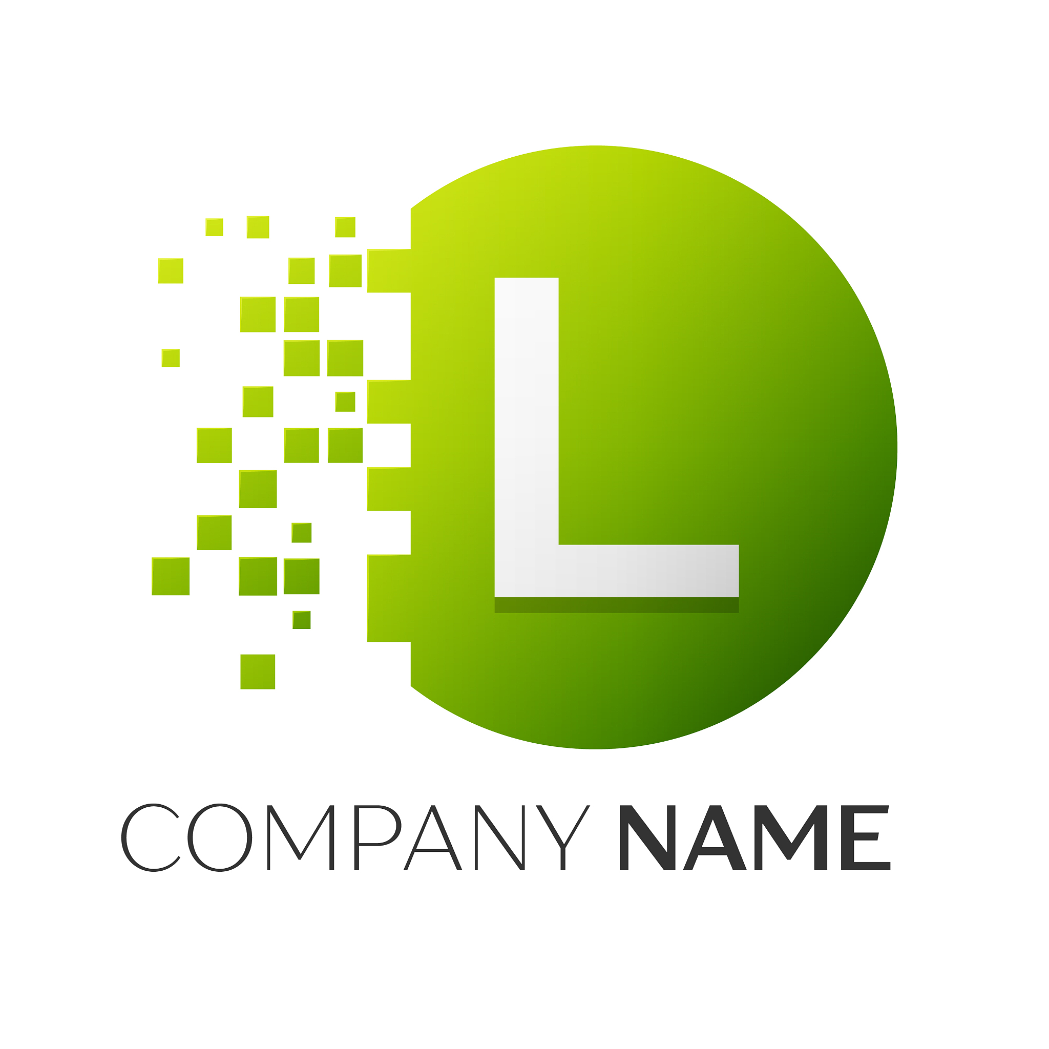letter l logo symbol in the colorful circle