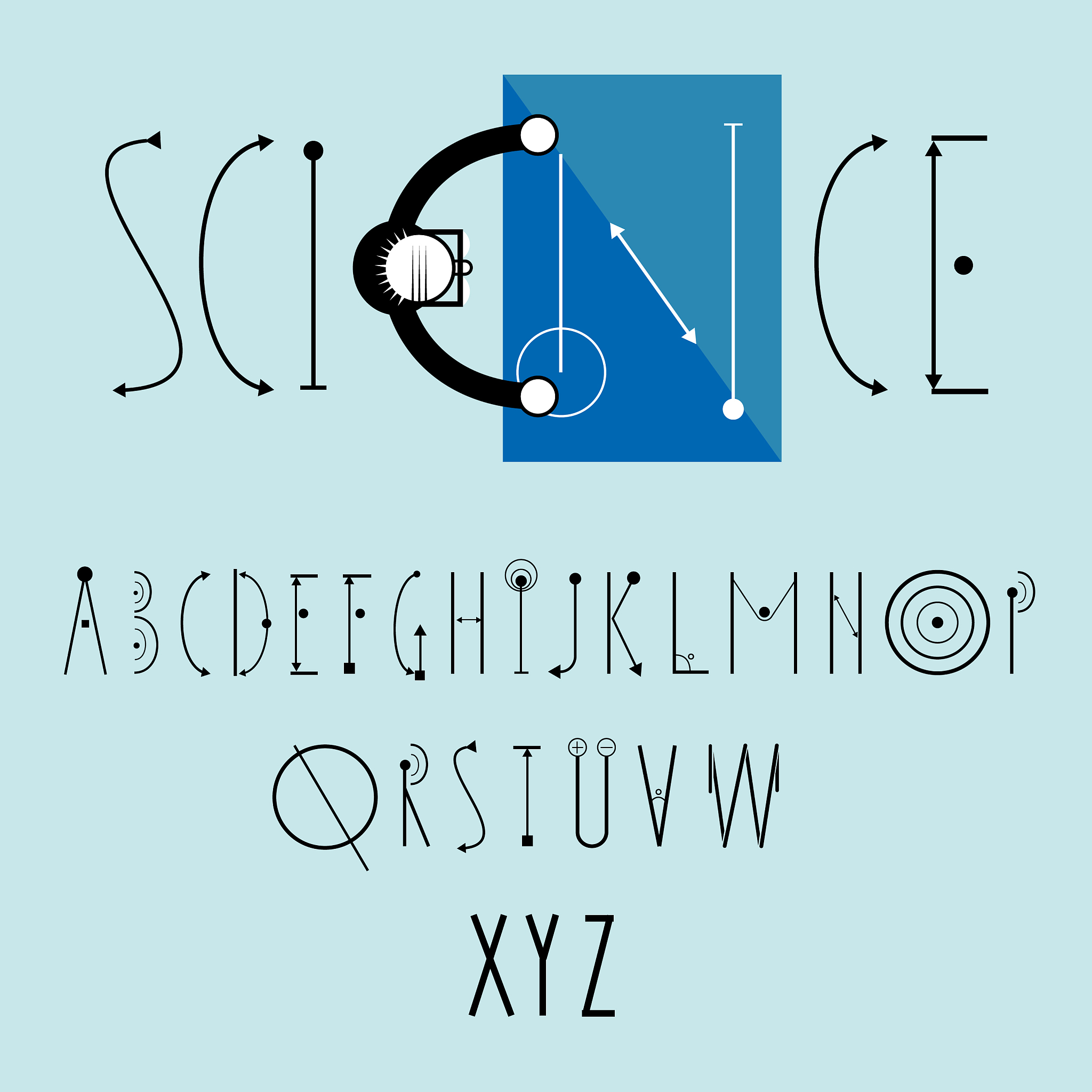 science logo with decorative font