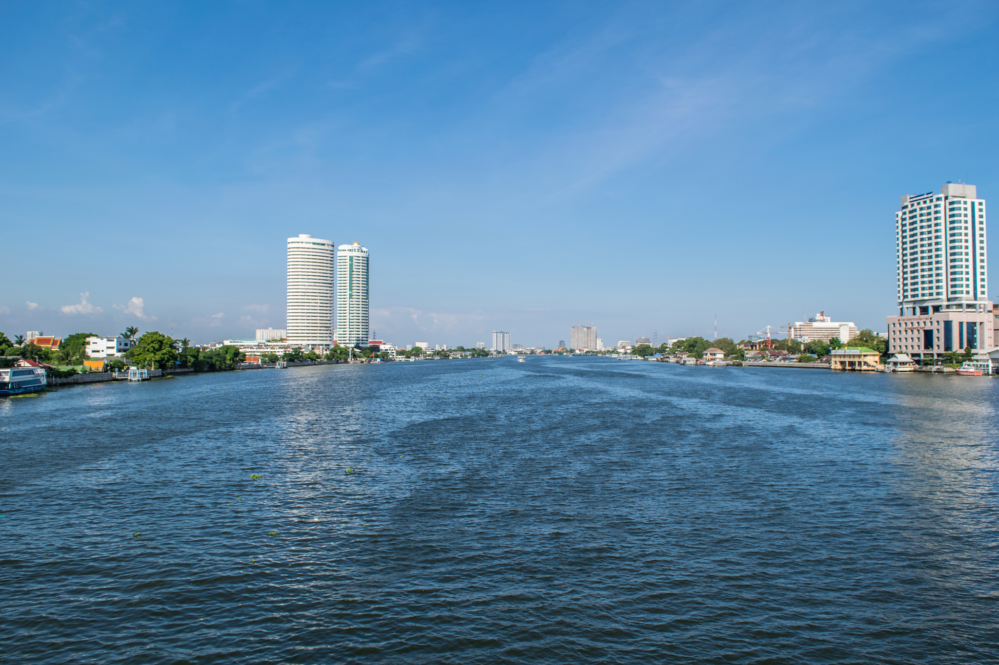 river blue in a city