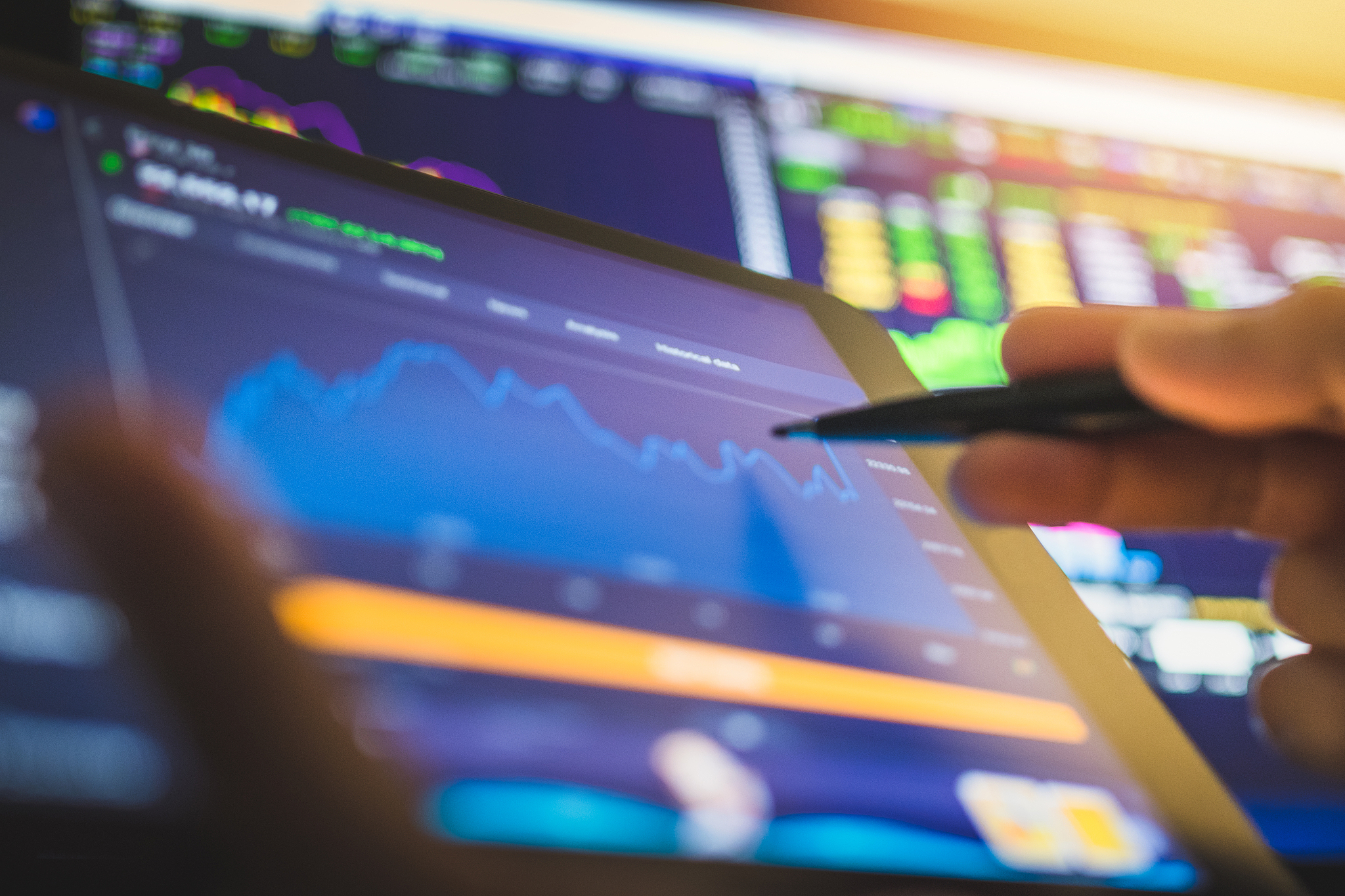 investment theme background stockmarket and finance business ana