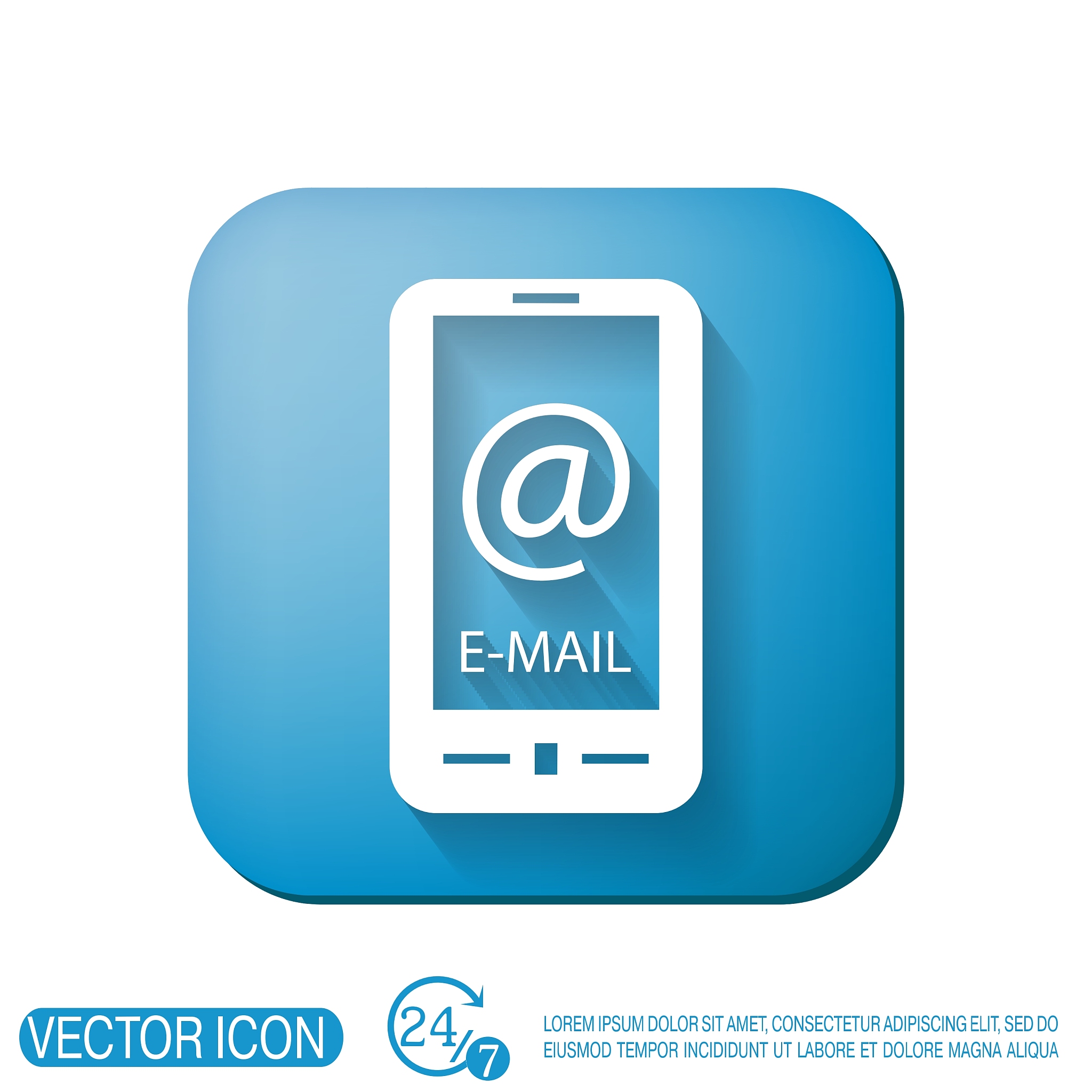 smartphone with the symbol mail
