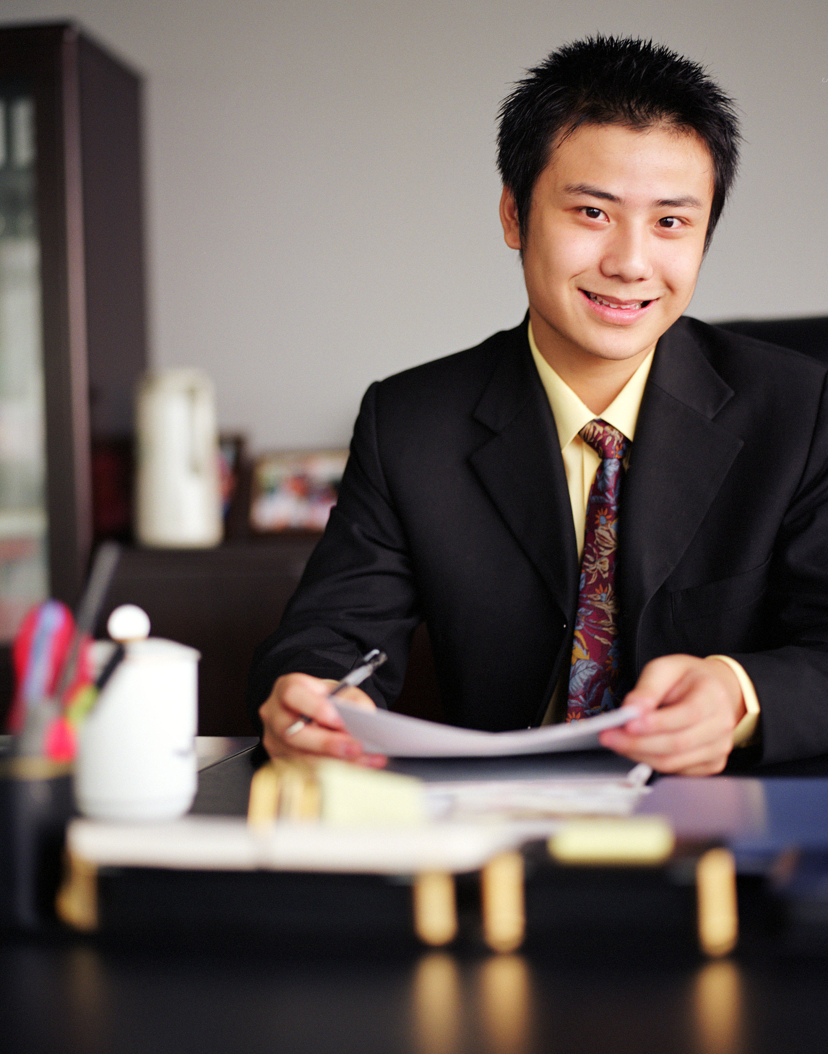 happy business executive