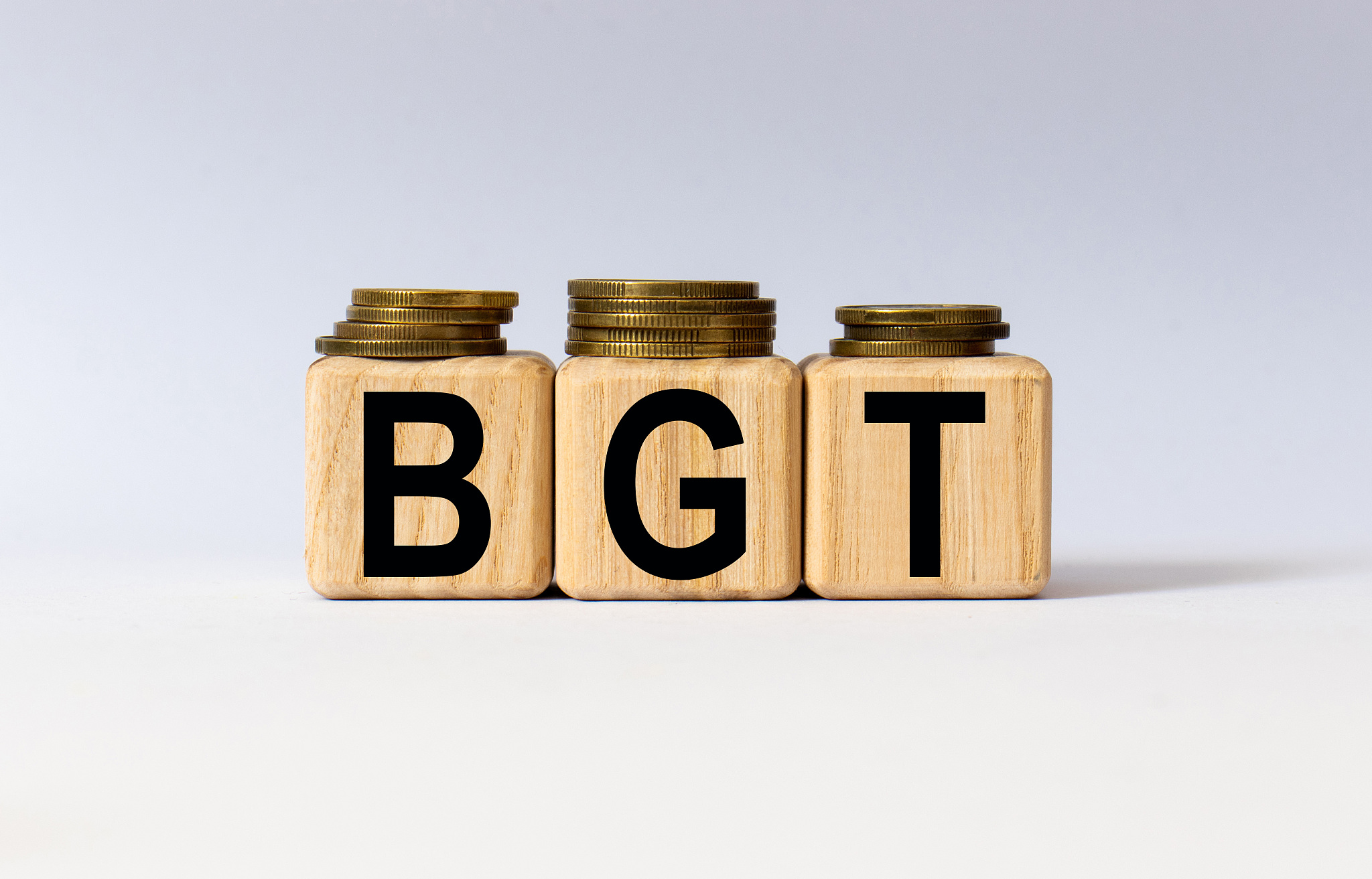 cubes with the word bgt on them. care concept.