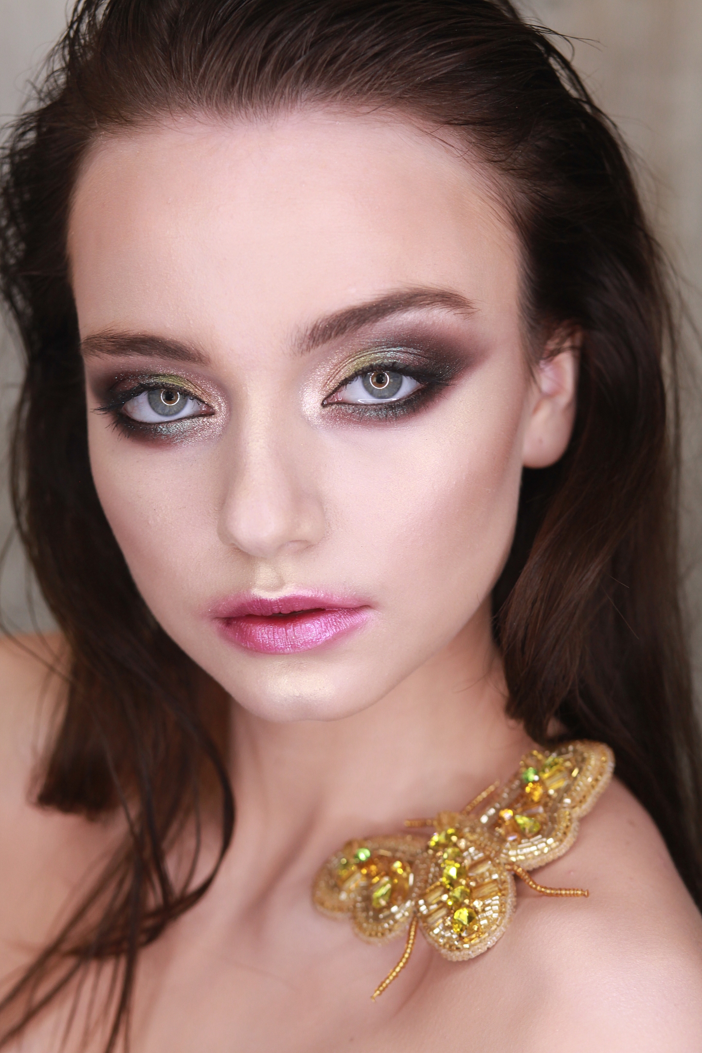 close-up portrait of beautiful woman