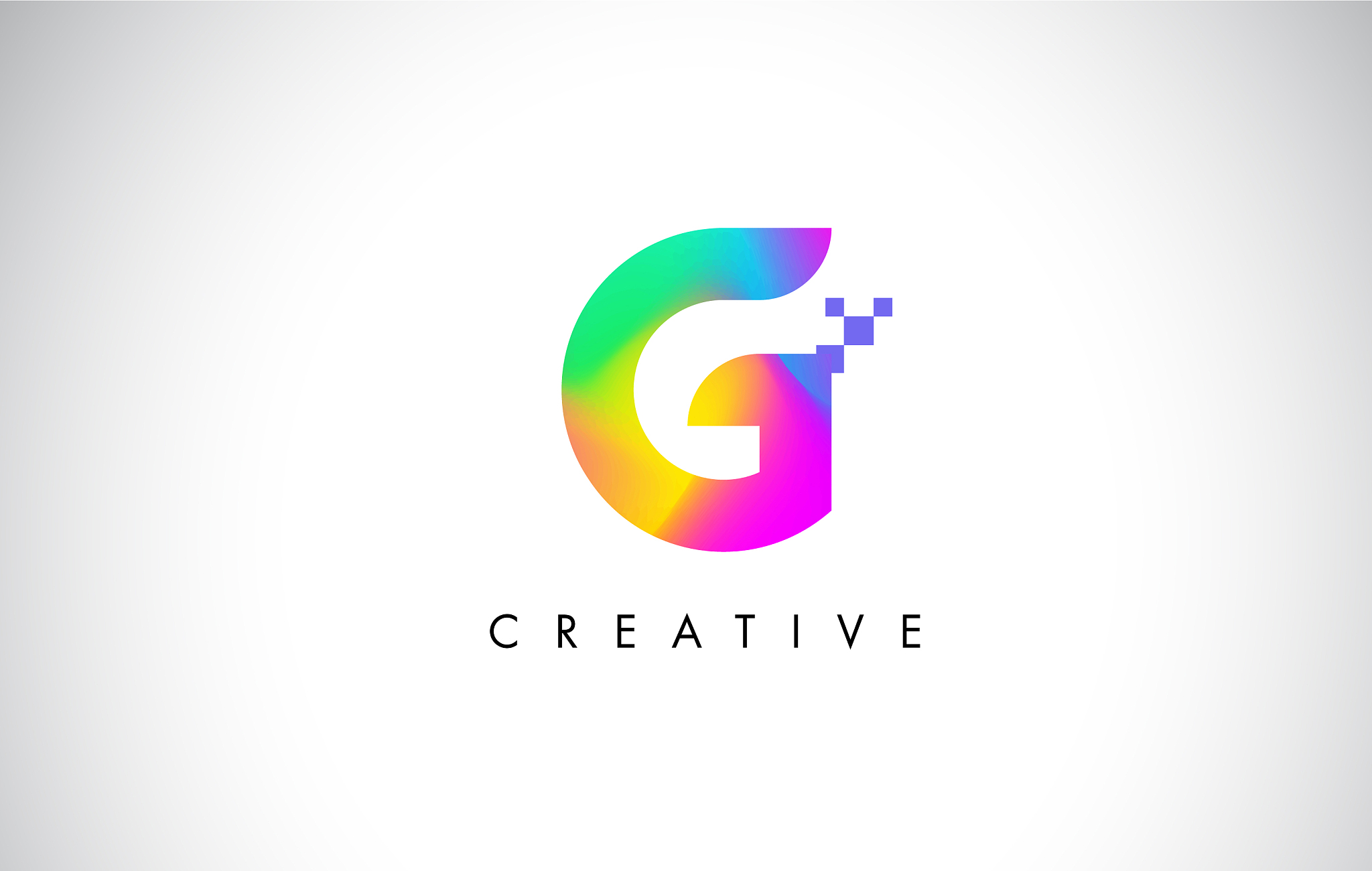 g colorful logo letter design creative rainbow