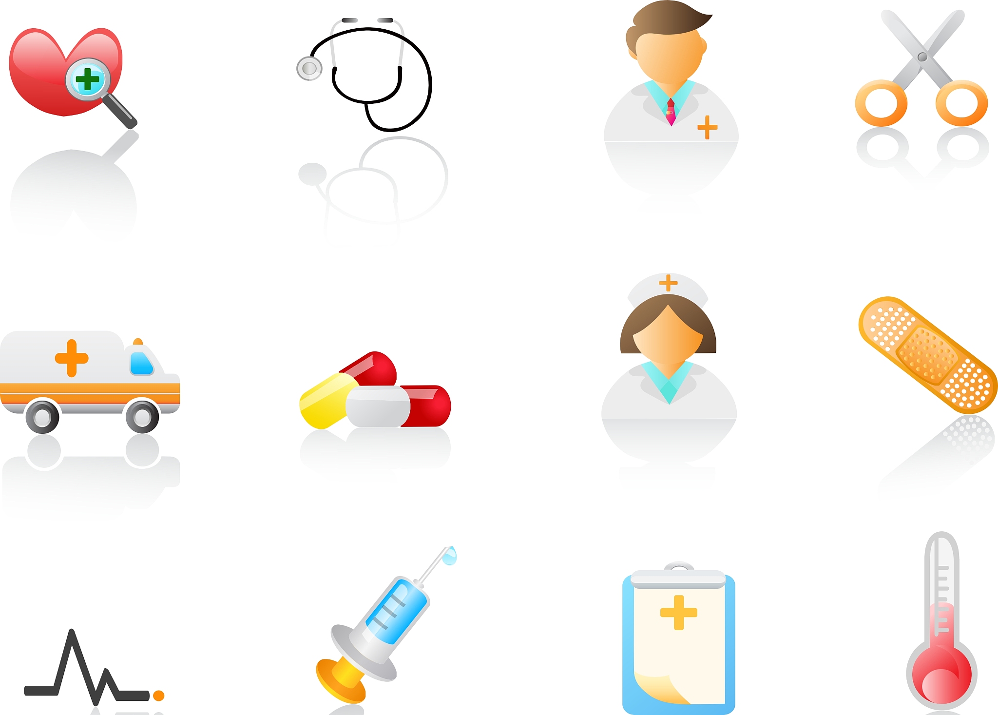 medical icon set