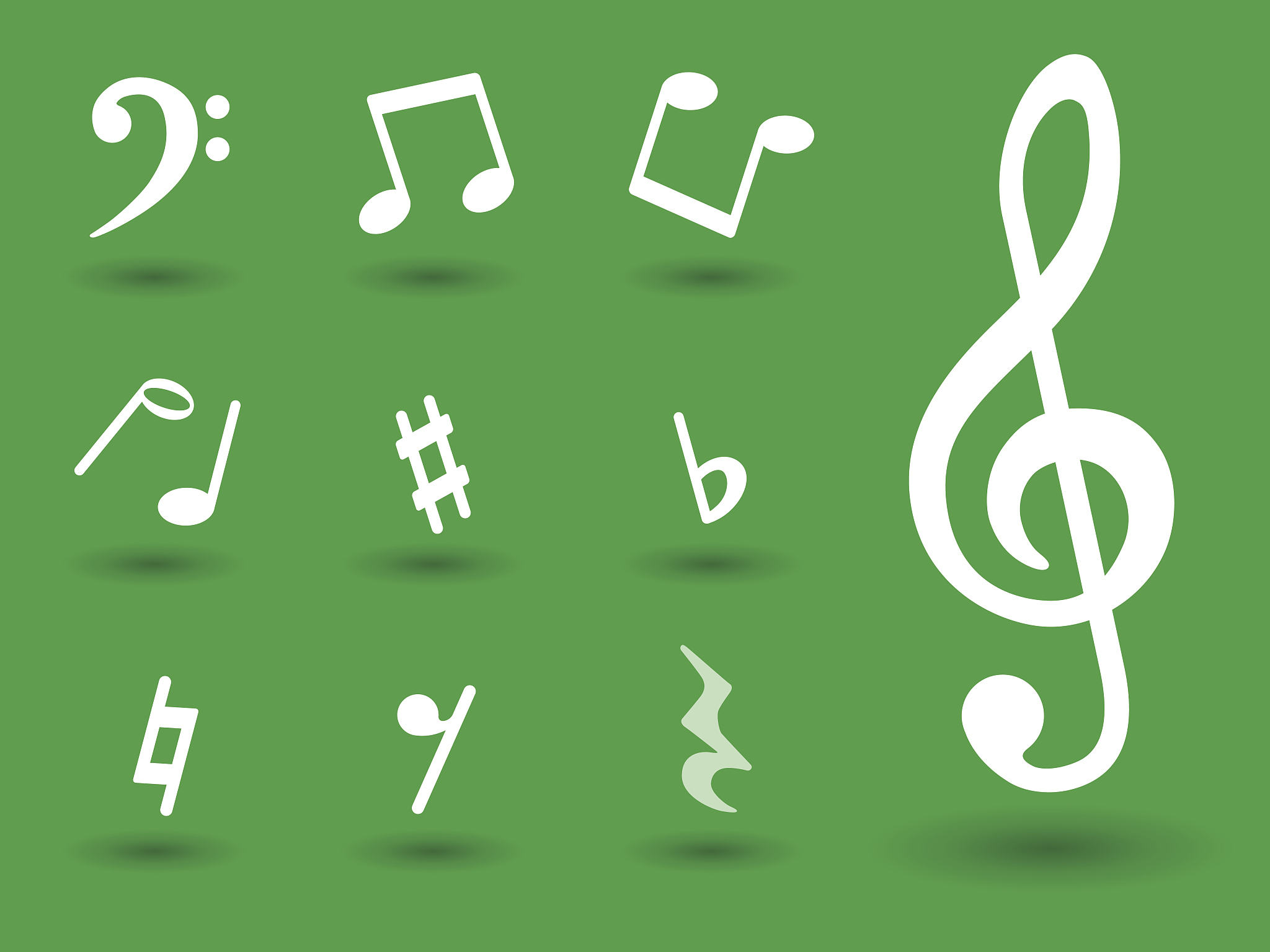 music notes icons