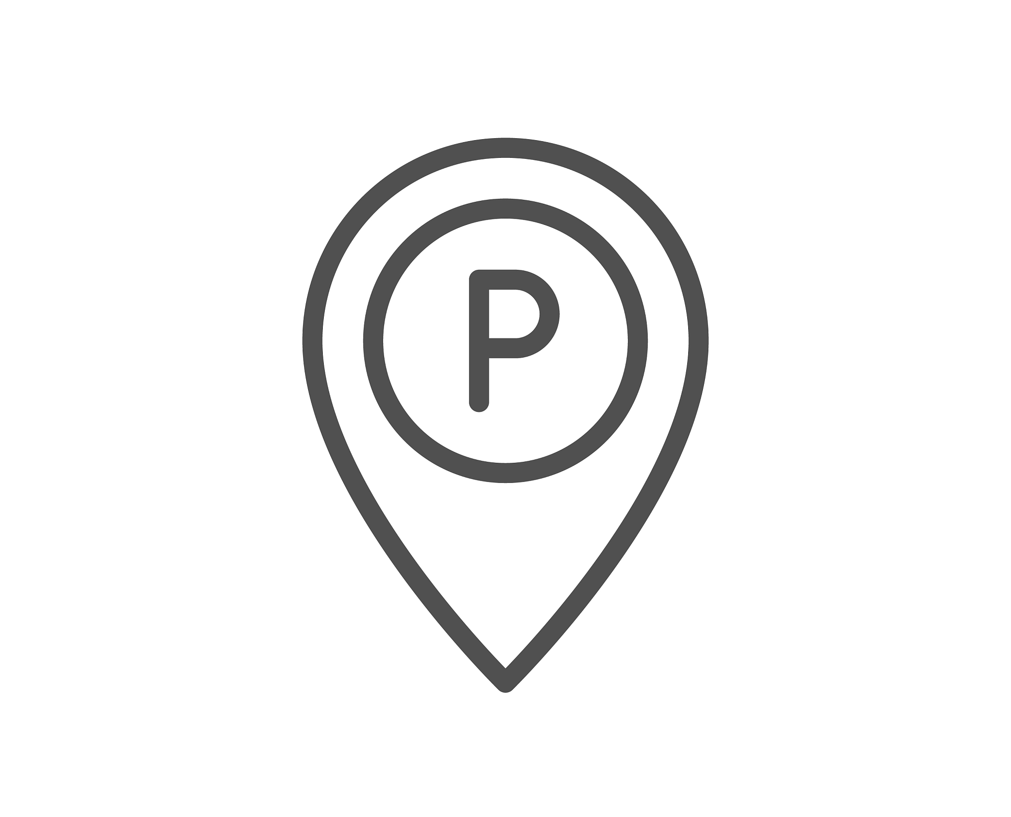 parking line icon location map pointer sign