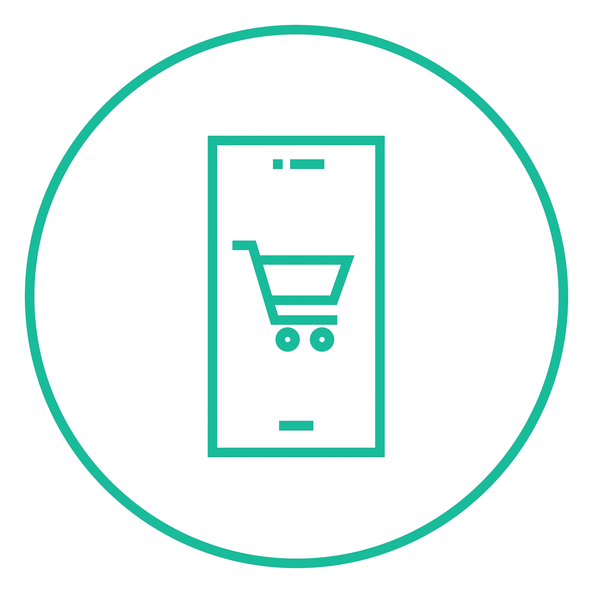 online shopping line icon