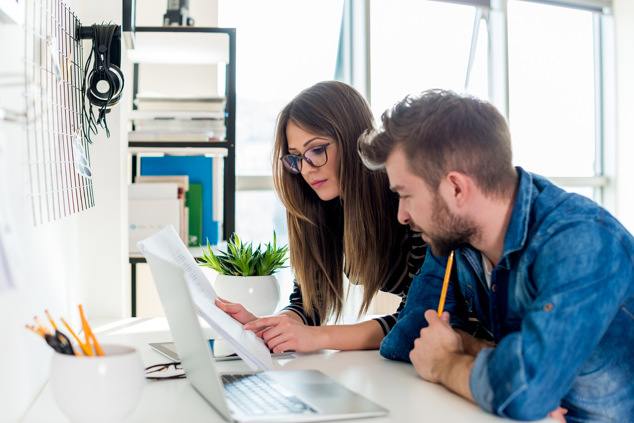 young people in working atmopshere