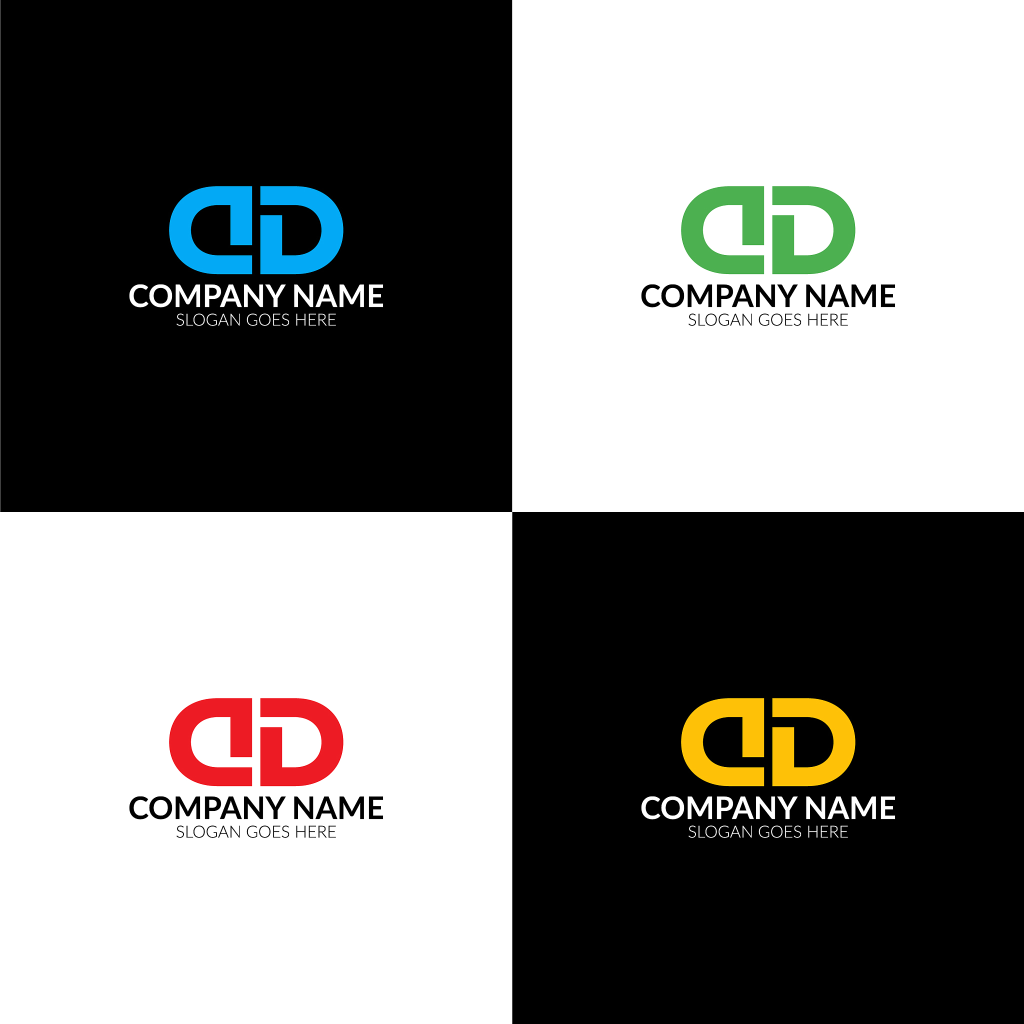 letter d and d logo icon