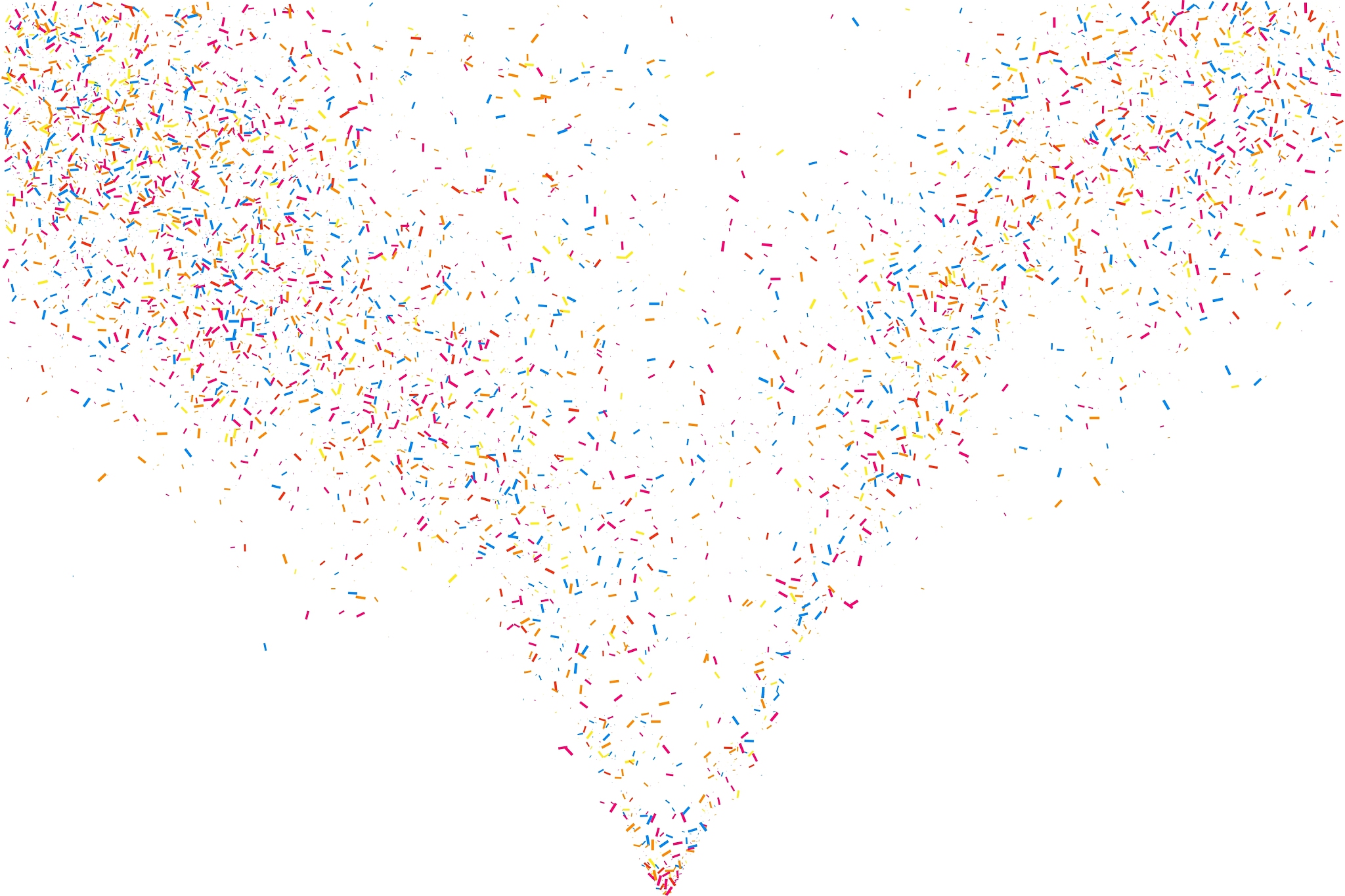 confetti on white