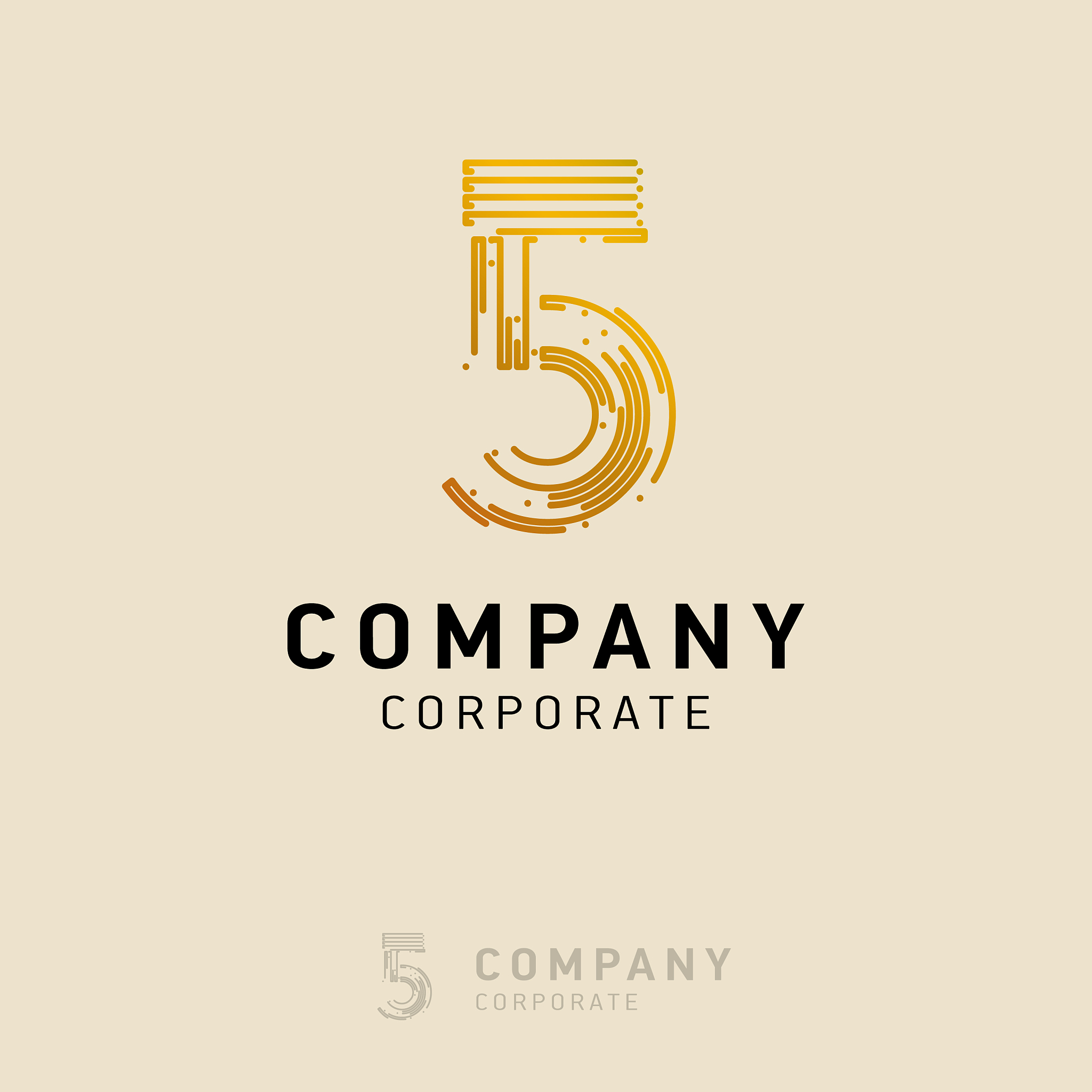 5 company logo design with white background