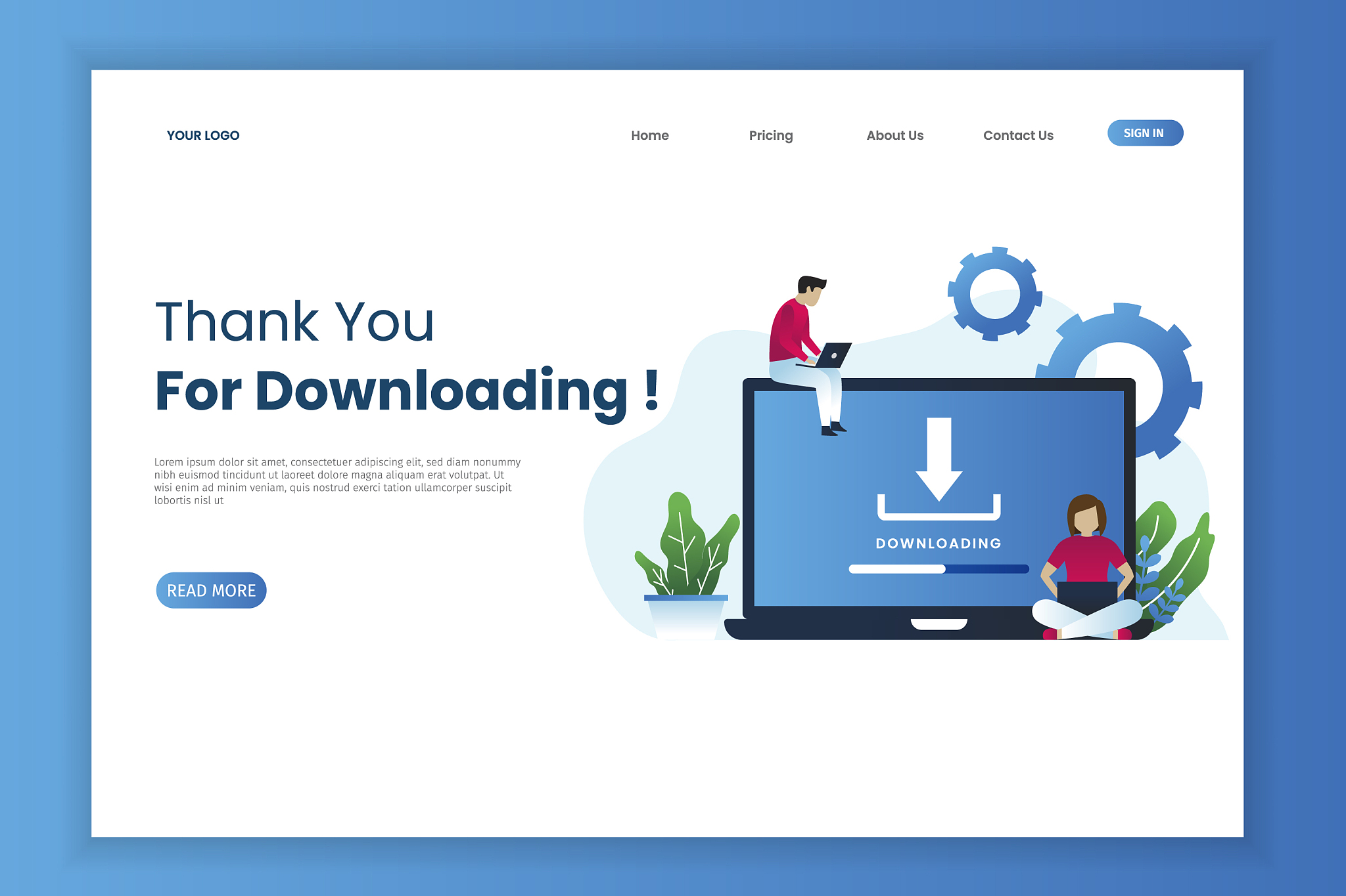 download landing page template