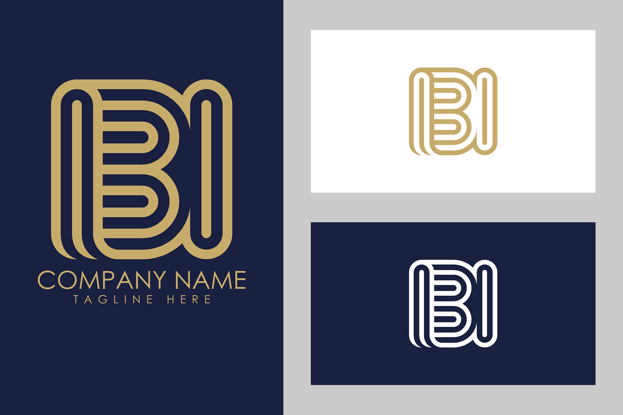 lines letter design template