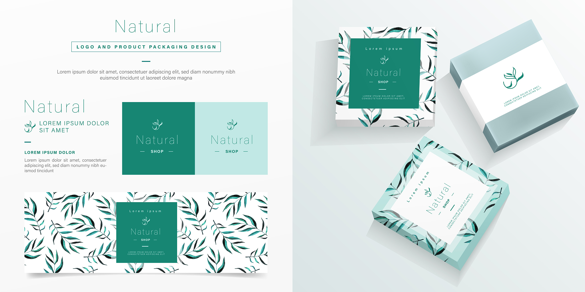 natural symbol and packaging design template.
