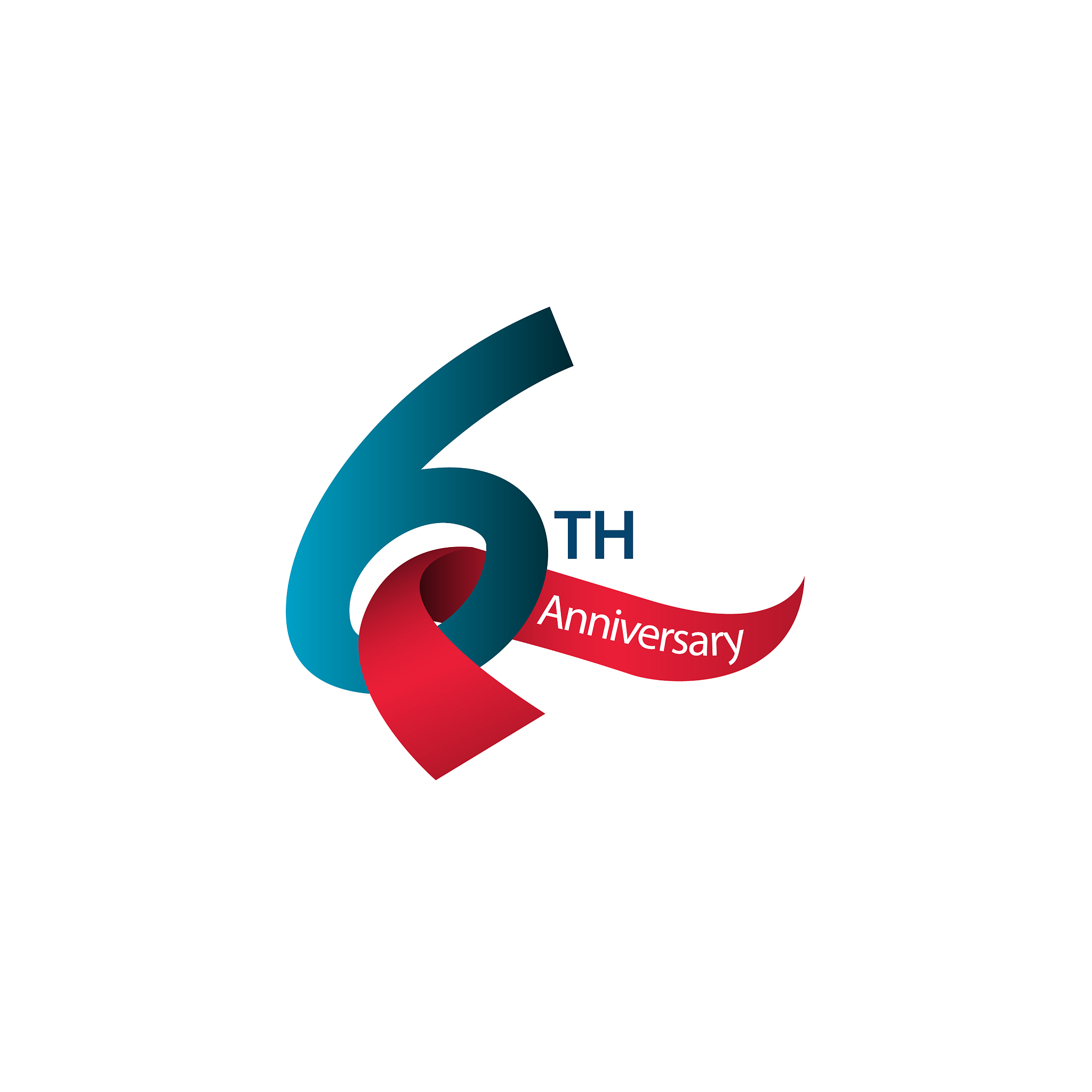 6 th anniversary template design