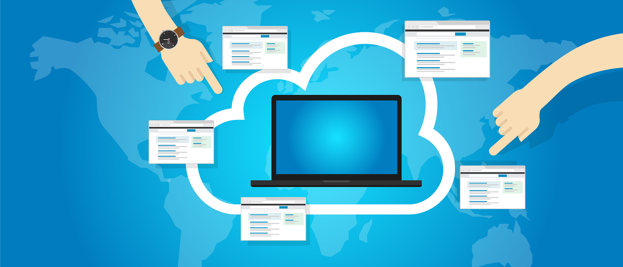 saas software as a service on the cloud internet
