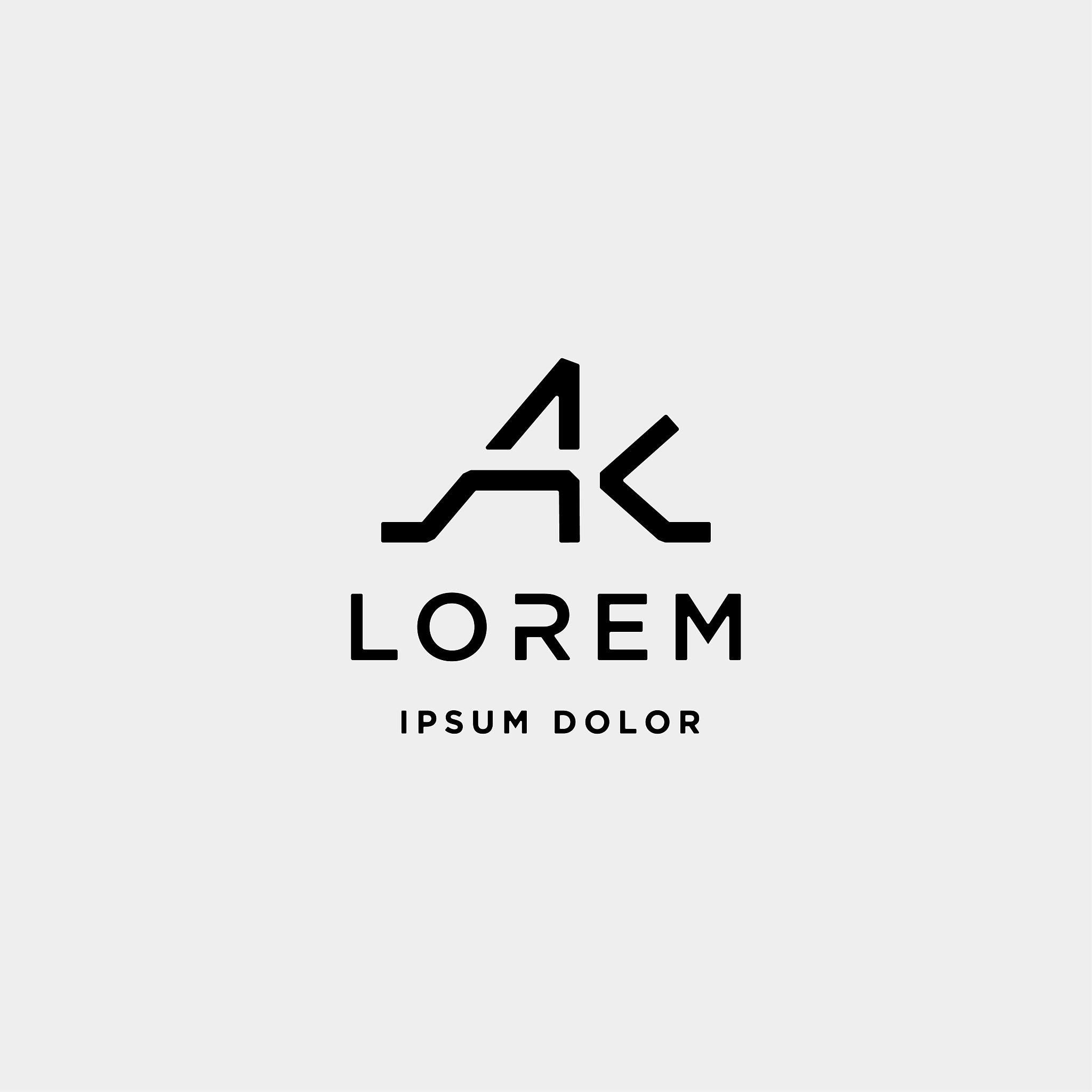 ak k letter linked luxury premium icon