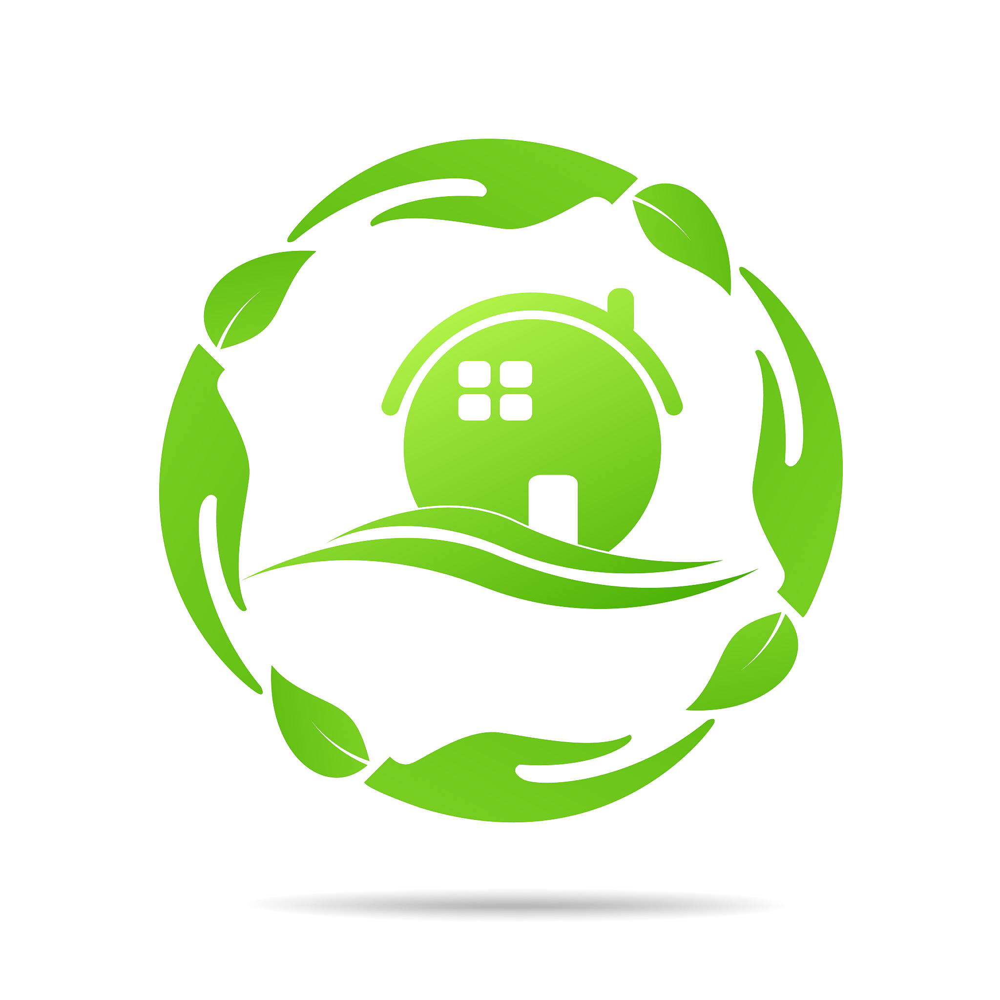 real estate, eco house design vector template