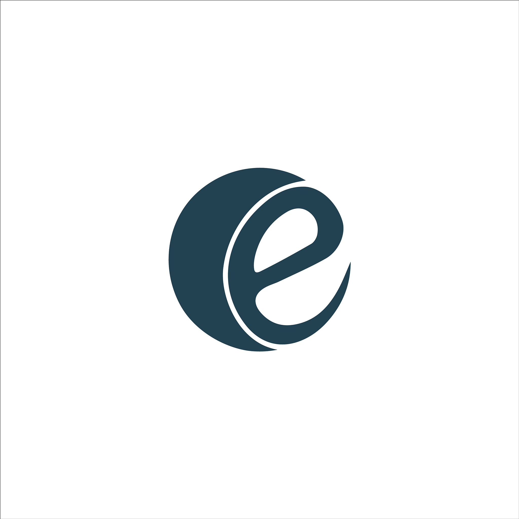 initial letter eo or oe logo design template