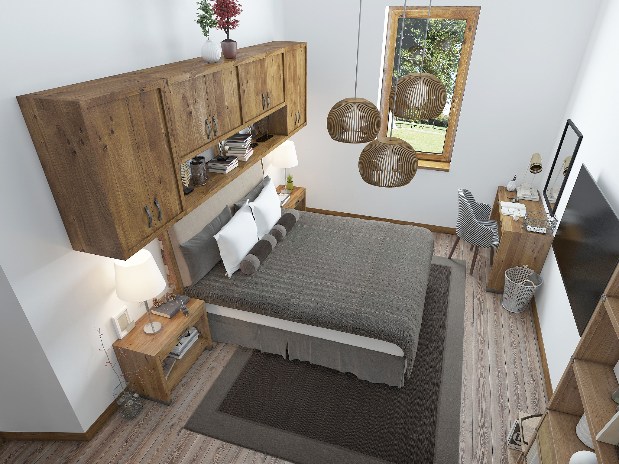 luxury bedroom in a modern style.